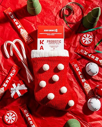 Miniatura 7 de Bolsa de Hidratación Probiótica Karma - Paquete de 6, Mezcla de Bebida en Polvo de Bayas y Cereza - Apoyo Inmunológico y de la Salud Intestinal Para