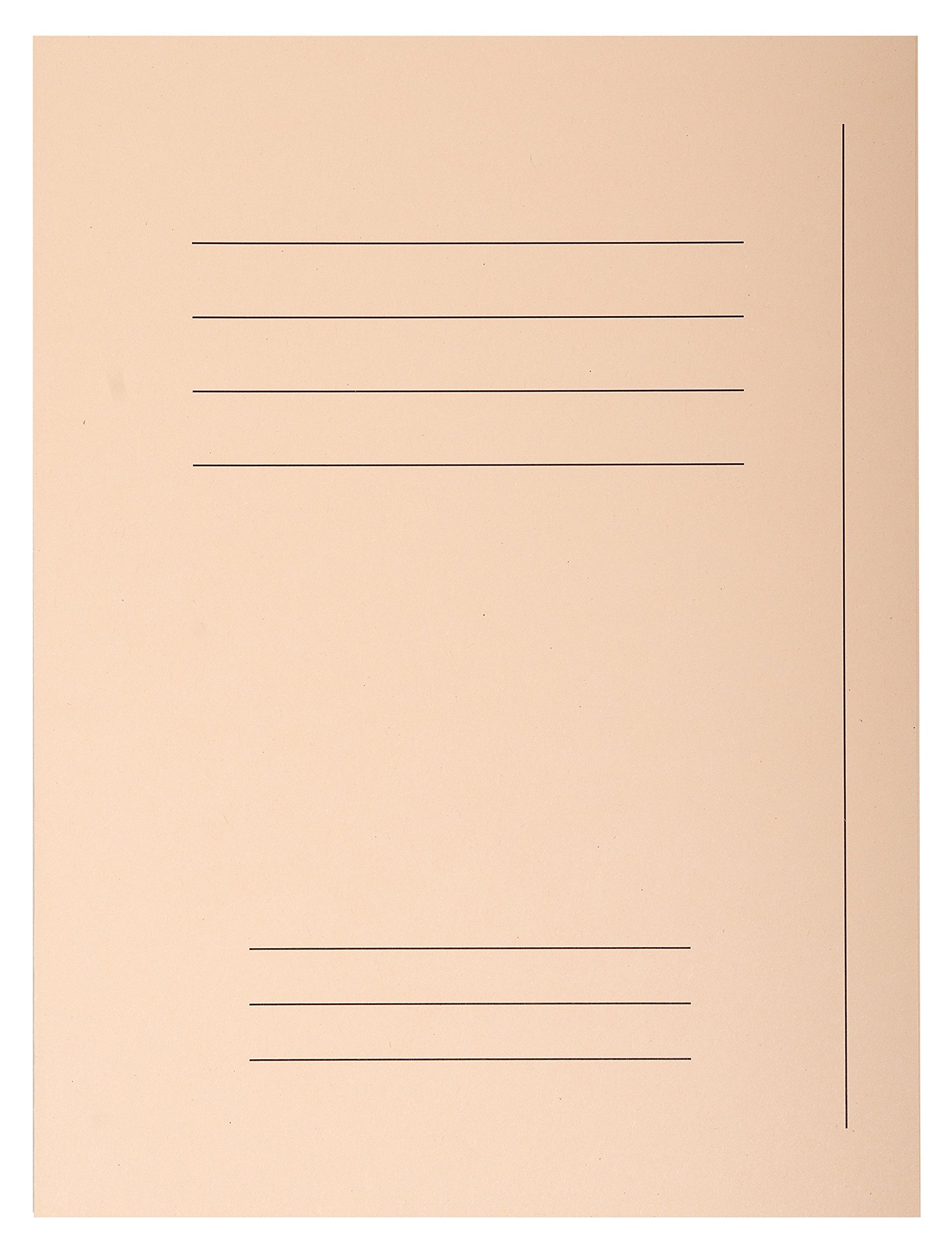 Exacompta 435000E Aktendeckel (mit Beschriftungsfeld, Recycling Karton 250 g, DIN A4) 50er Pack zufällige farbe
