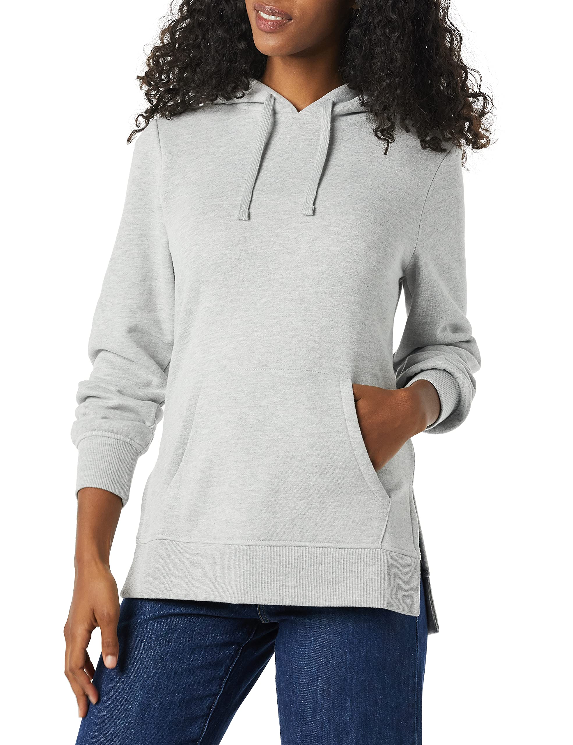 womens Fleece Hooded Tunic Sweatshirt