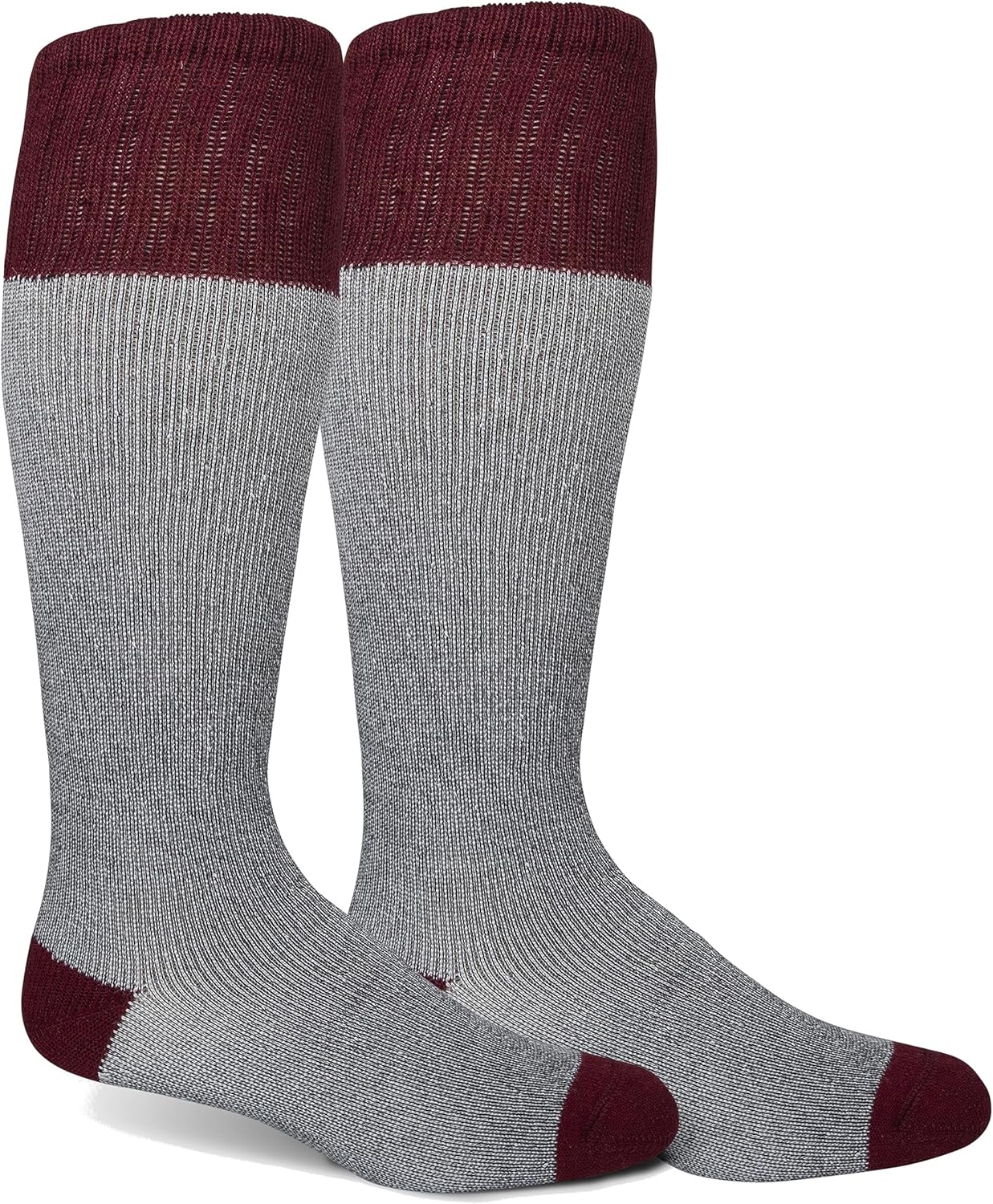 Columbia Men's Over The Calf Merino Wool Socks 2 Pair, Charcoal Grey, Men's 6-12