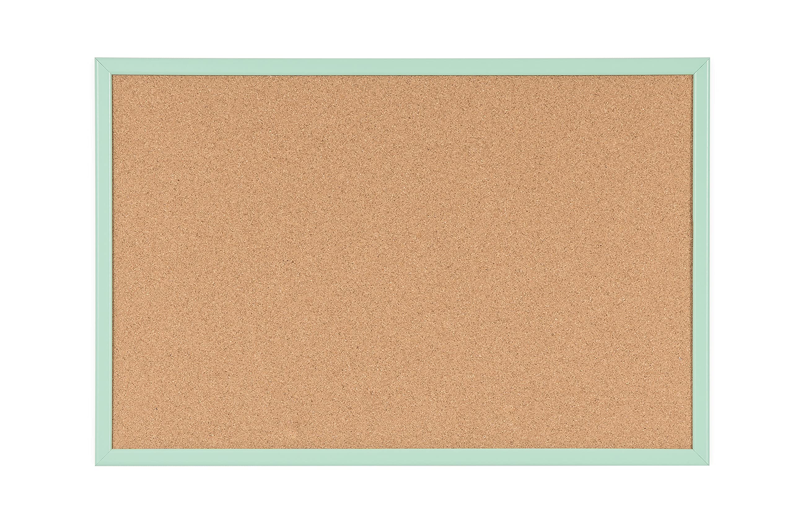 Bi-Office Cork Chalkboard, Wooden Frame Pastel Green MDF, 80 x 60 cm