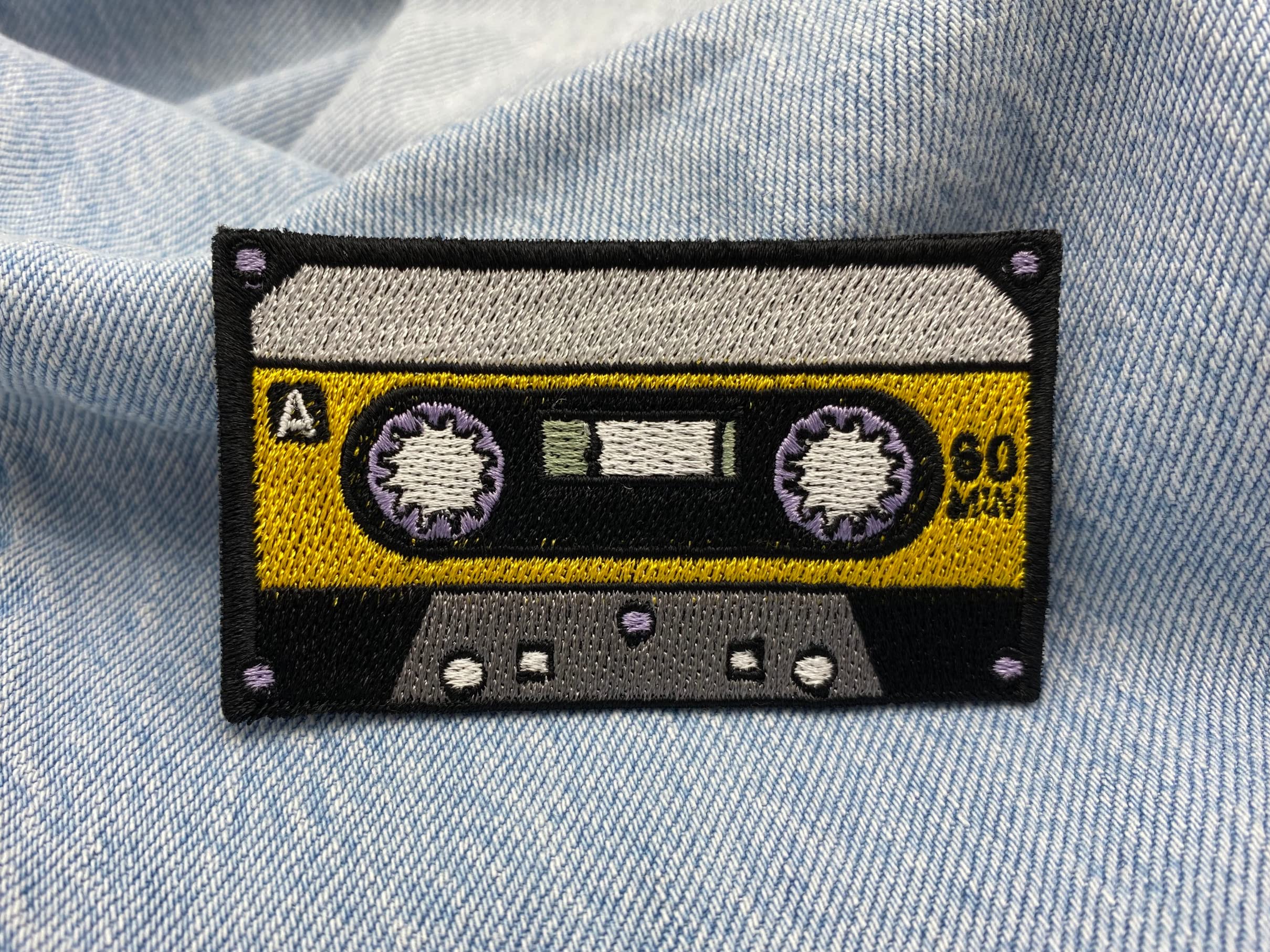 Toppa Termoadesiva Anni '80 - Motivo Musicale Vintage Giallo, Per Jeans E Zaini - Foto 12