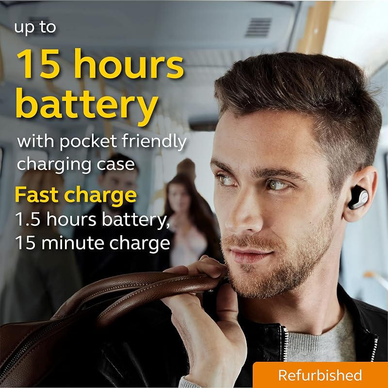 Jabra Elite 65t Alexa Enabled True Wireless Earbuds with Charging Case IP55 rated - Titanium Black (Renewed) image 3