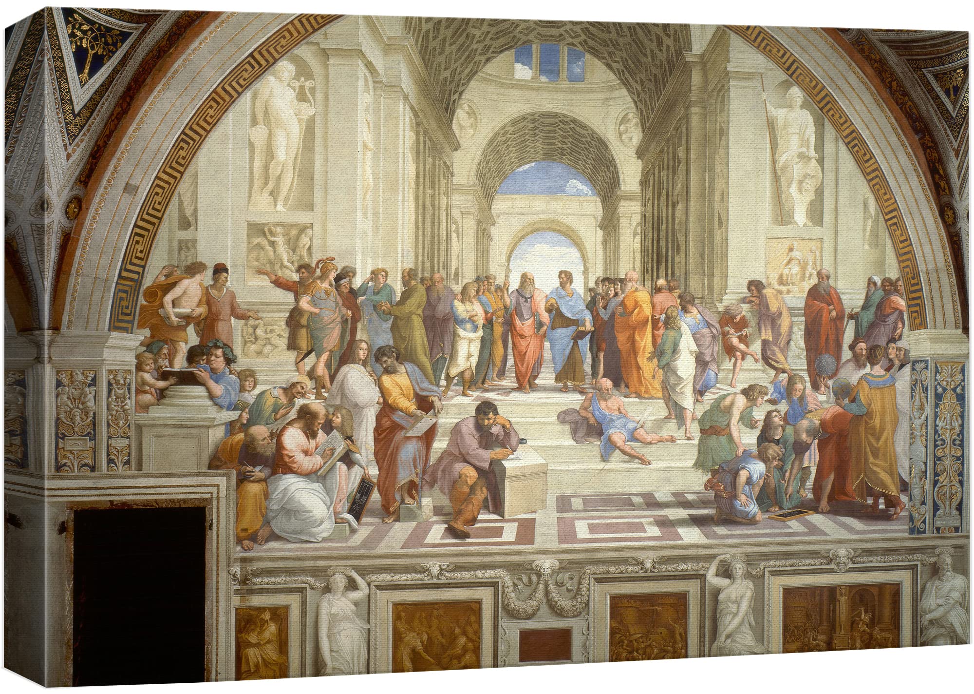 wall26 Canvas Print Wall Art The School of Athens by Raphael People Historic Illustrations Fine Art Traditional Scenic