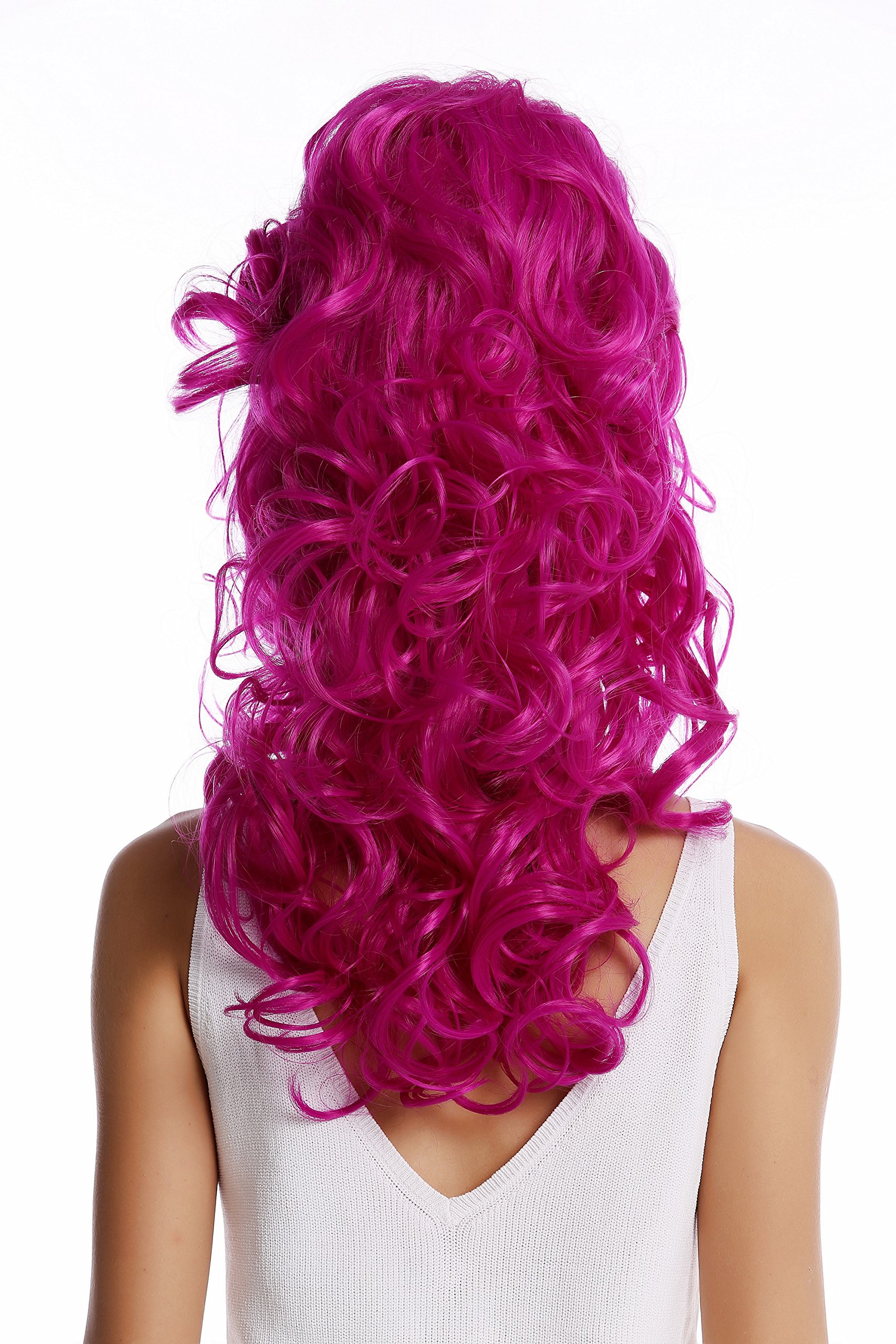 WIG ME UP - GF-W2418-TF2405 Quality Lady Wig Baroque 60s Beehive Retro Bun curly long light purple violet Pop Singer - Image 4