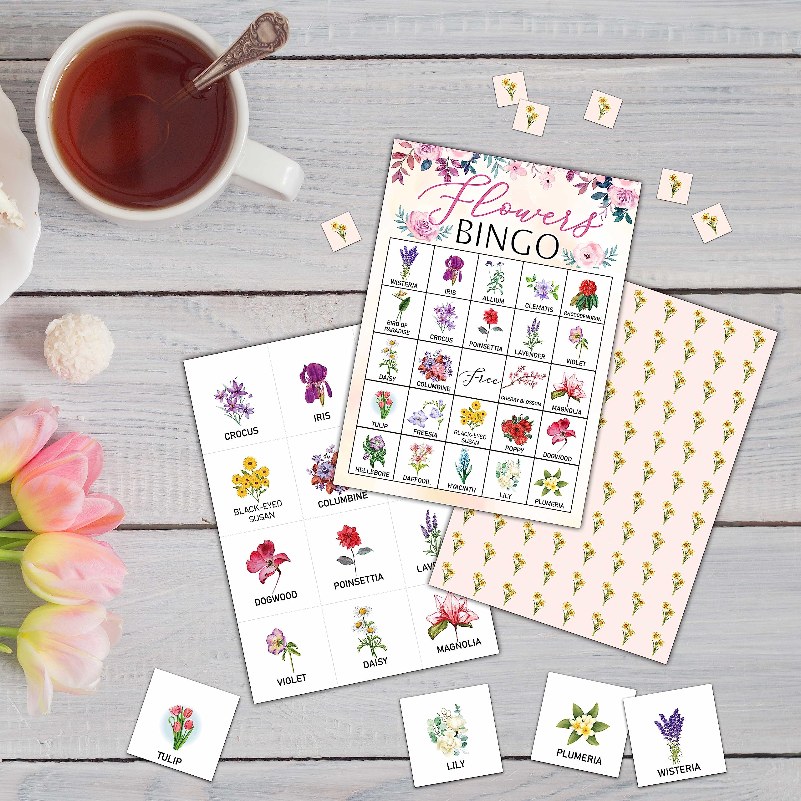Flower Bingo Cards Printable