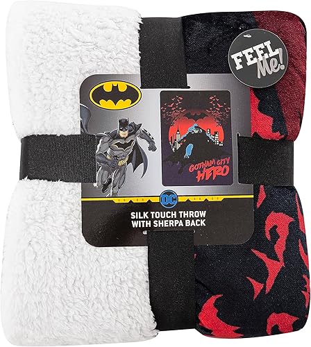 Miniatura 3 de Northwest Batman Gotham City Hero - Manta de sherpa de gran tamaño, 60 x 80 pulgadas