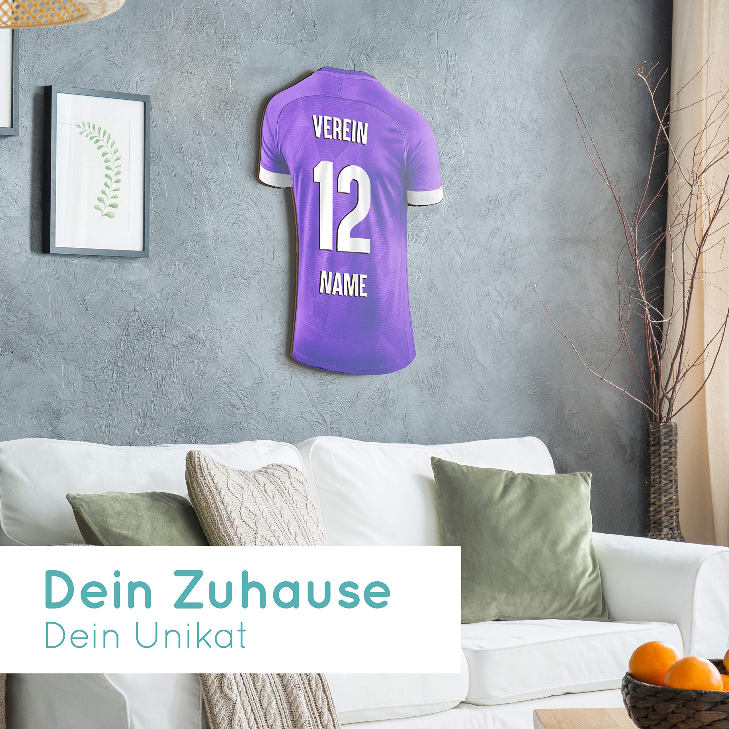 Elbeffekt Trikotlampe für AUE Fans aus Holz - personalisierbares Geschenk - schenke Dein individuellen AUE Fanartikel aus Echtholz