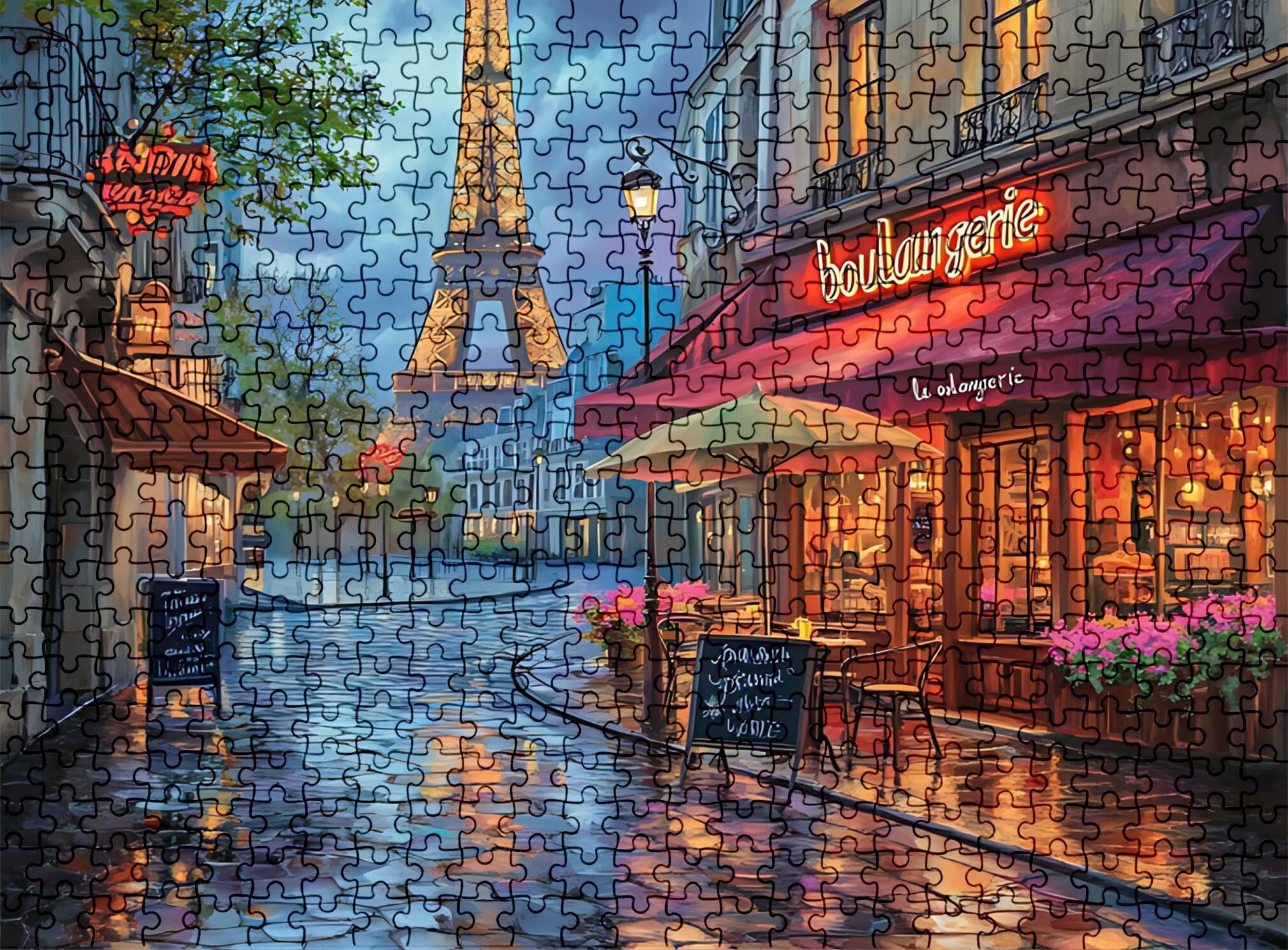 Puzzle 2000 Teile, Holzpuzzle Erwachsene - Impossible Puzzle 99.5 x 70.5 cm niffliges Denkspiel & Denksport für Frauen & Männer, Familienspiel, Geschenk für Frauen Eiserner Turm Leopard w0-860