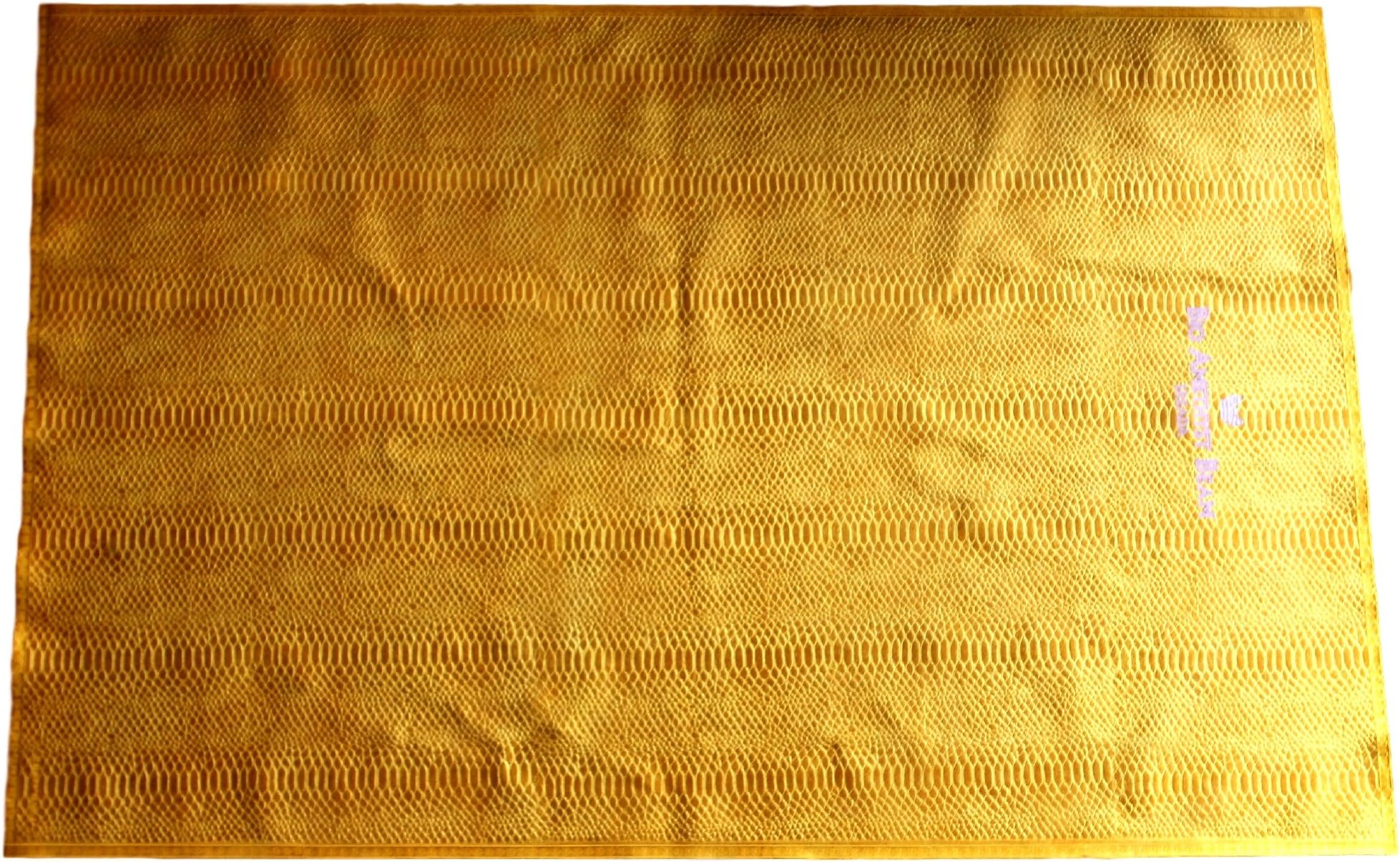 Bio Amethyst Beam Pad - Negative Ion - Far Infrared Heat - Leather Mat with Natural Amethyst Nano Powder Coating - Hand Made in Korea (56"W x 85"L, Gold Dragon)
