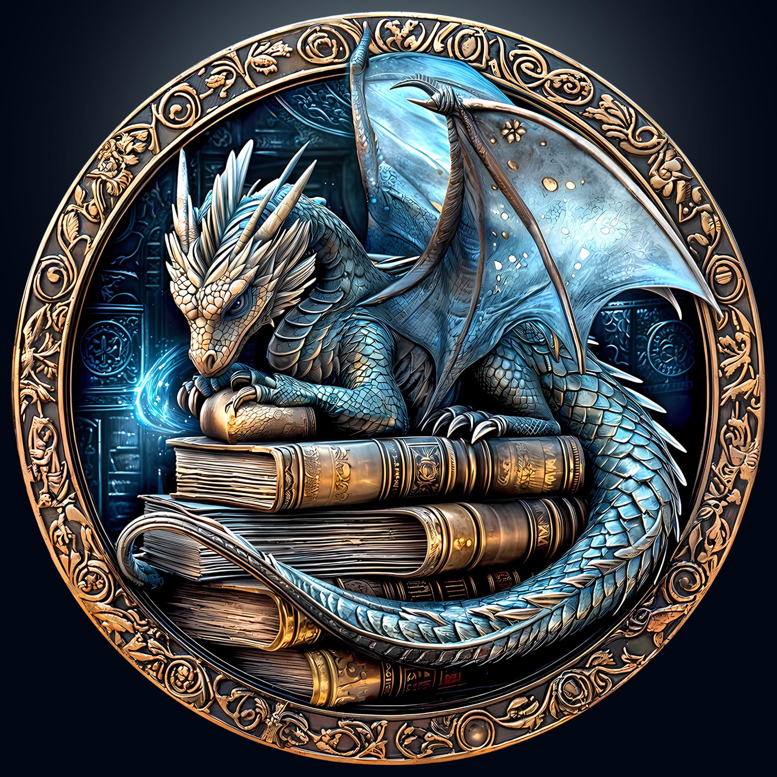 NABYSHOP 1000 Pieces Puzzles for Adults, 26.6 x 26.6in Dragon Jigsaw Puzzle | Hard Difficult Challenging Puzzles for Adults, 3D Visual Flat Puzzle