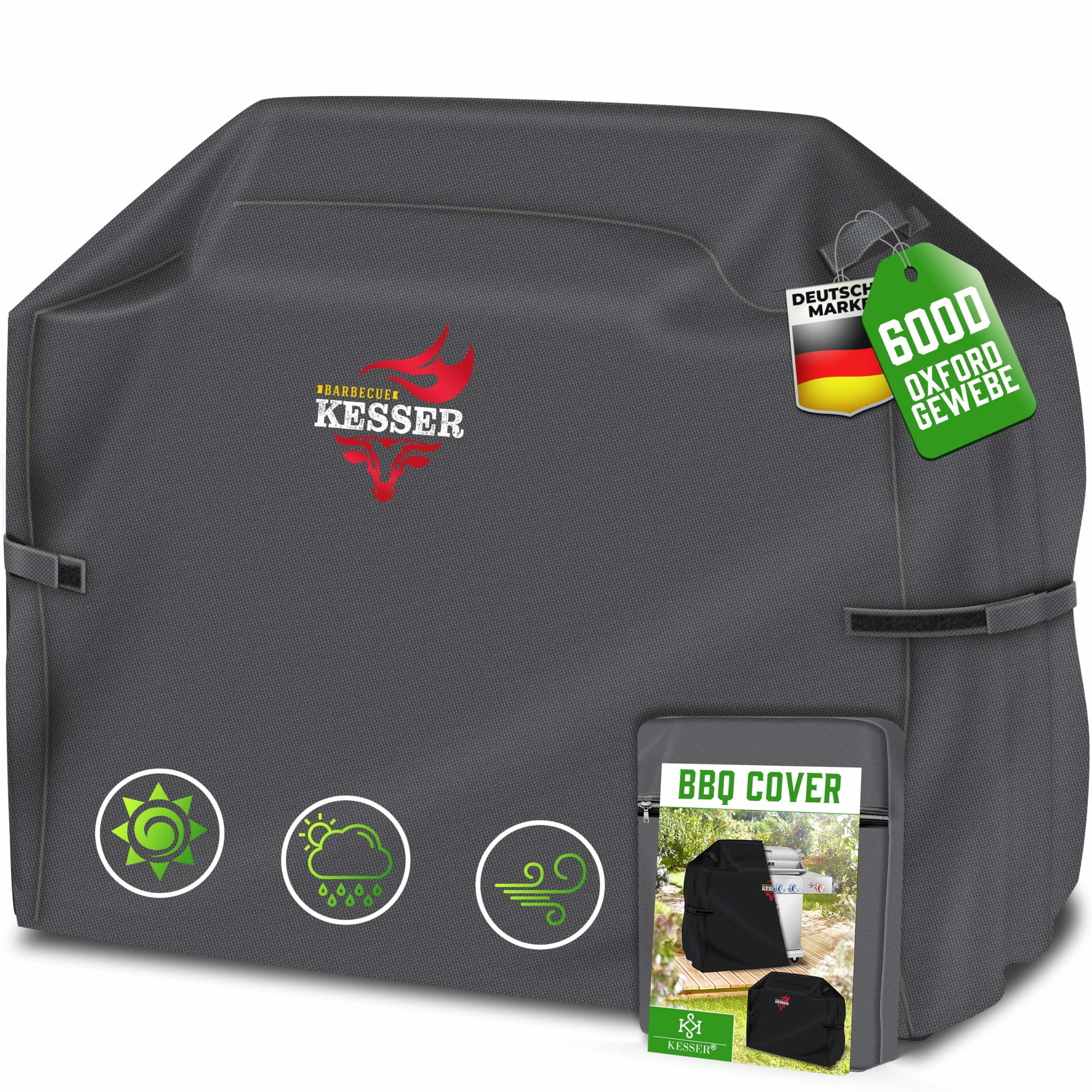 KESSER Grillabdeckung Gasgrill - 132x66x109 cm, 600D Oxford, Anthrazit