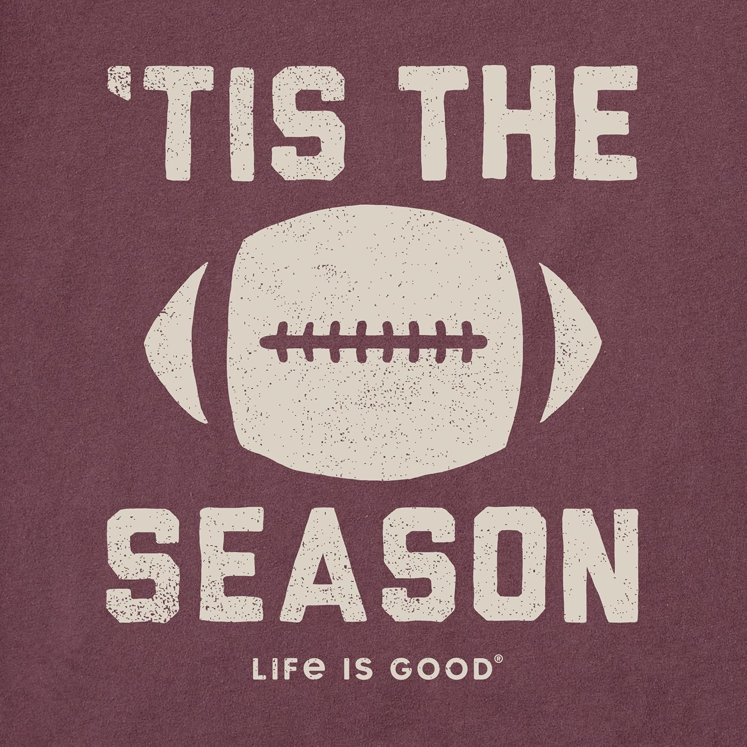Life is Good Mens Crusher Tee Shirt, Long Sleeve Cotton Graphic T-Shirts, Tis The Football Season - Image 2