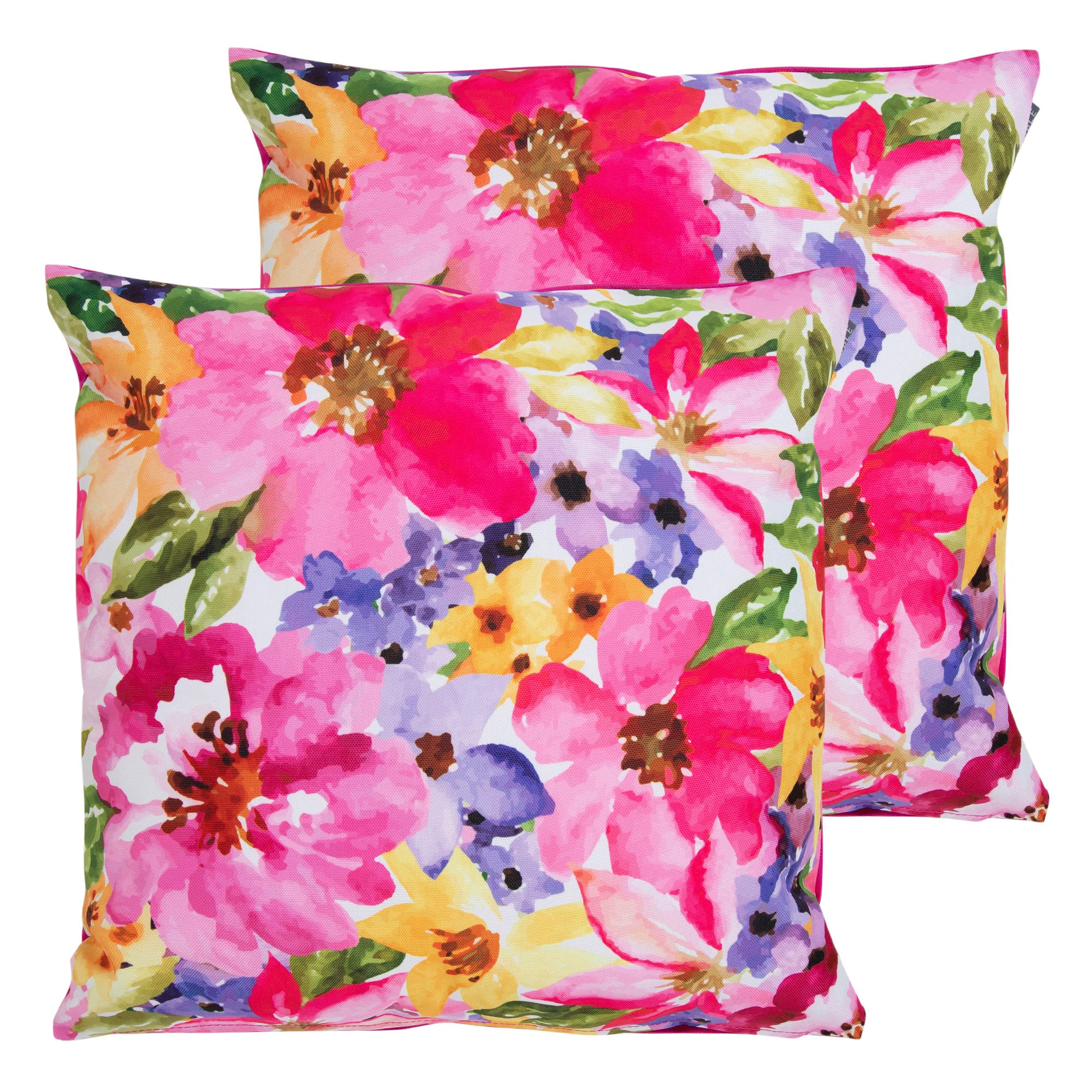 Bean Bag Bazaar Outdoor Cushions Filled, Floral Collection, Set of 2 โ image 1