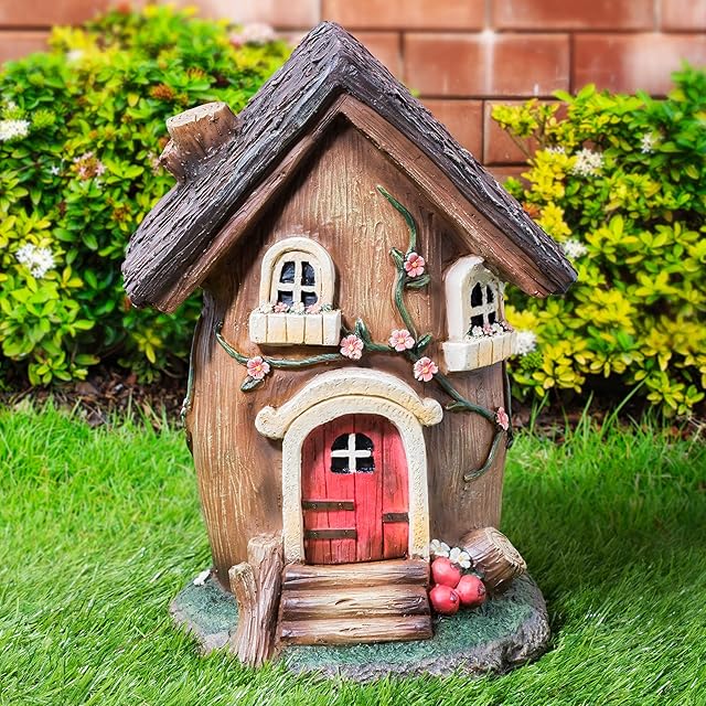 Pelle & Sol Tree House - Garden Indoor Outdoor Decoration Ornaments Decor Statue - Made form PolyResin (A)