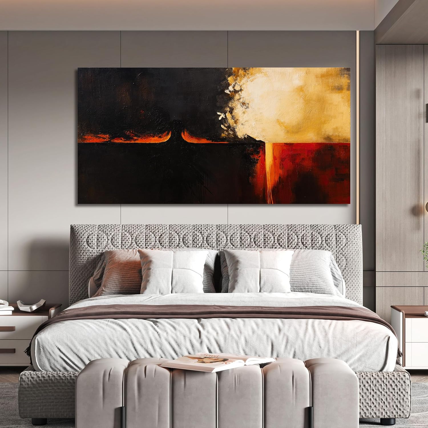 Canvas Wall Art Decor Wall Art Pictures For Living Room Black and White Wall Art Decor Canvas Abstract Art Work Colorful Abstract Wall Art Prints For Bedroom Office Kitchen Home Wall Decor 20 x 40