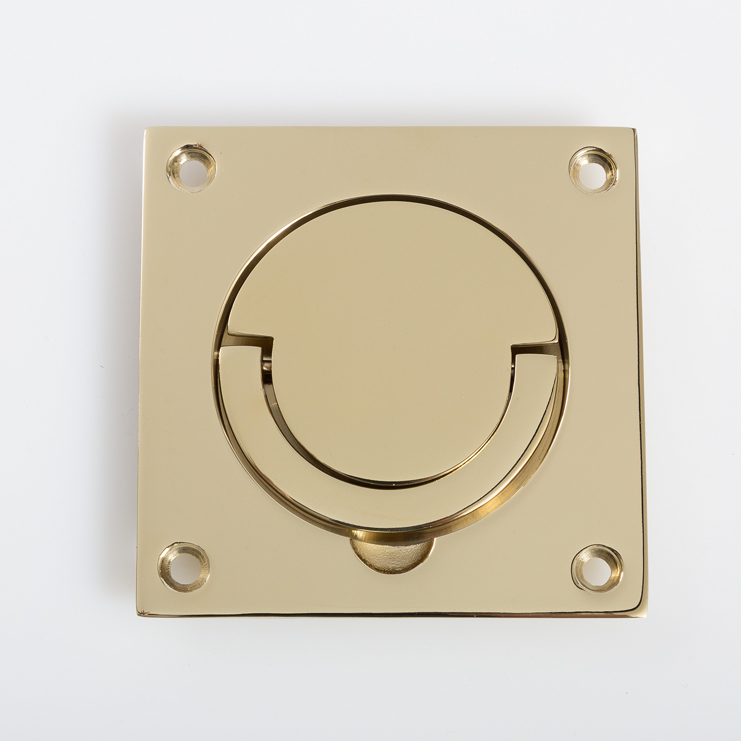 Squash Court Handle 89 x 89 x 3mm (Polished Brass)