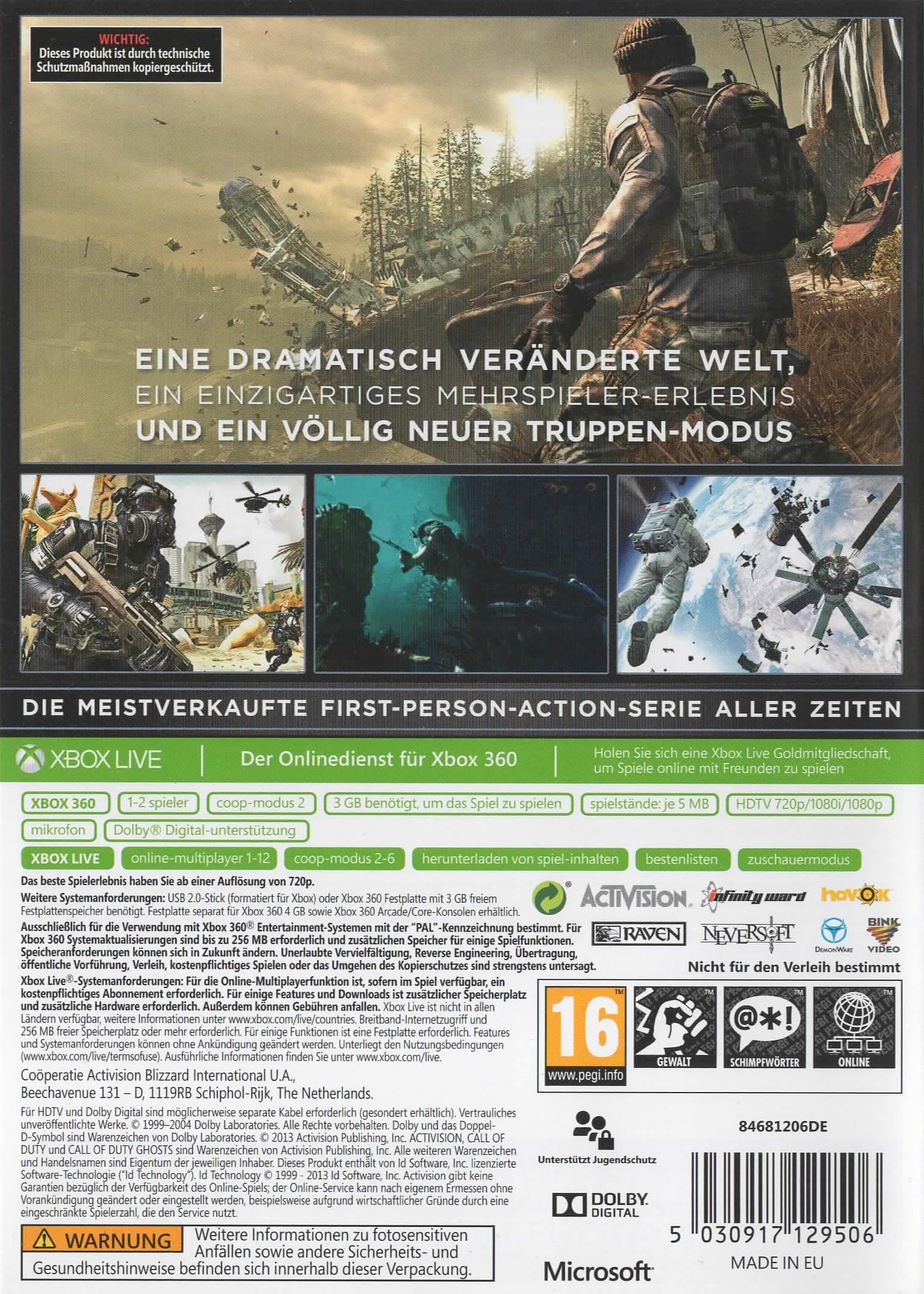 Call of Duty: Ghosts - Uncut (AT) X-Box 360