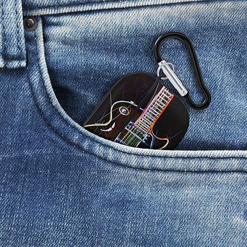 Miniatura 8 de Funda de color guitarra eléctrica para Airpods Pro (21 generación) con llavero, funda protectora completa a prueba de golpes, funda rígida de