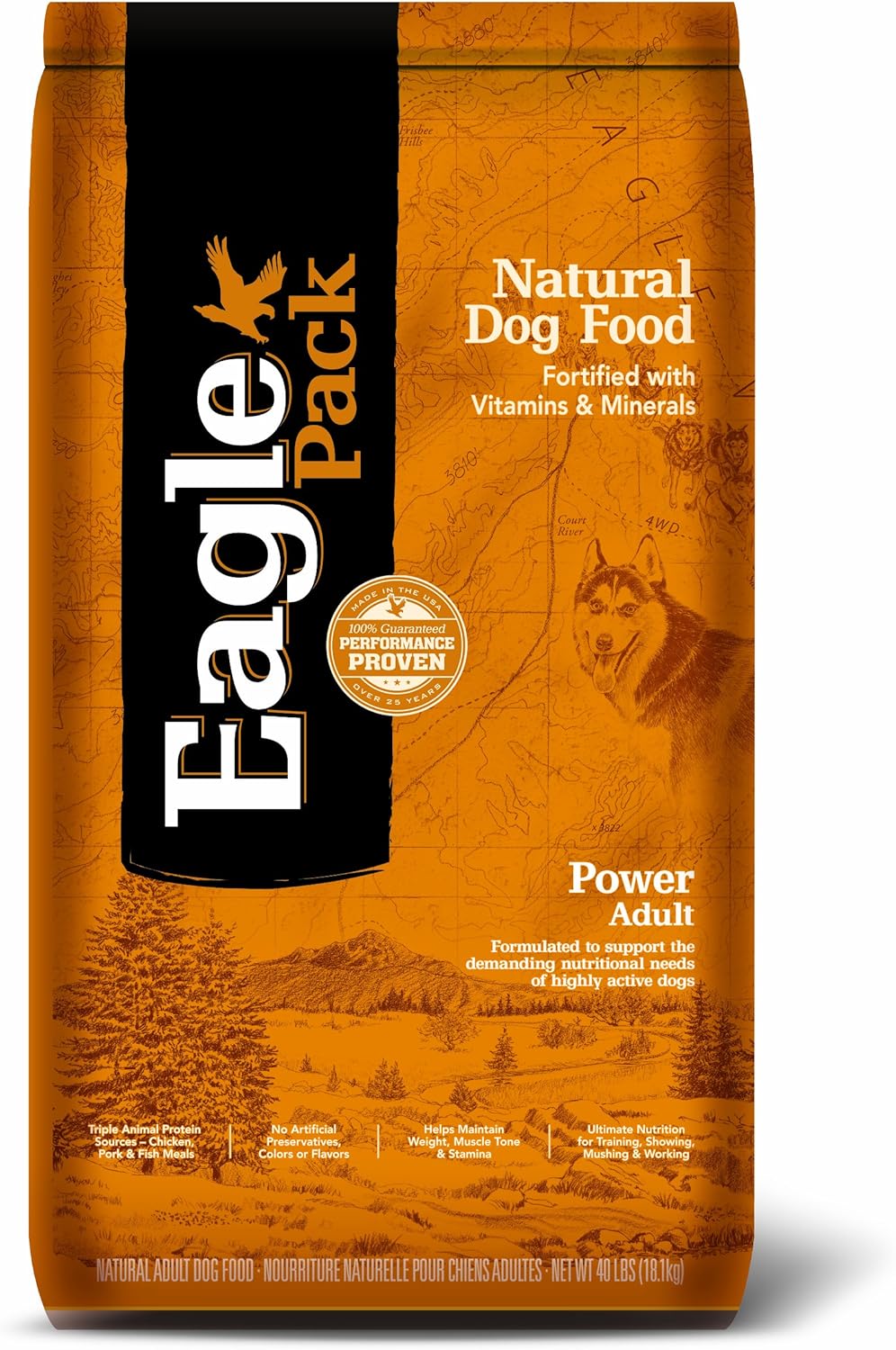Eagle Pack Natural Pet Food, Power Adult Formula For Dogs