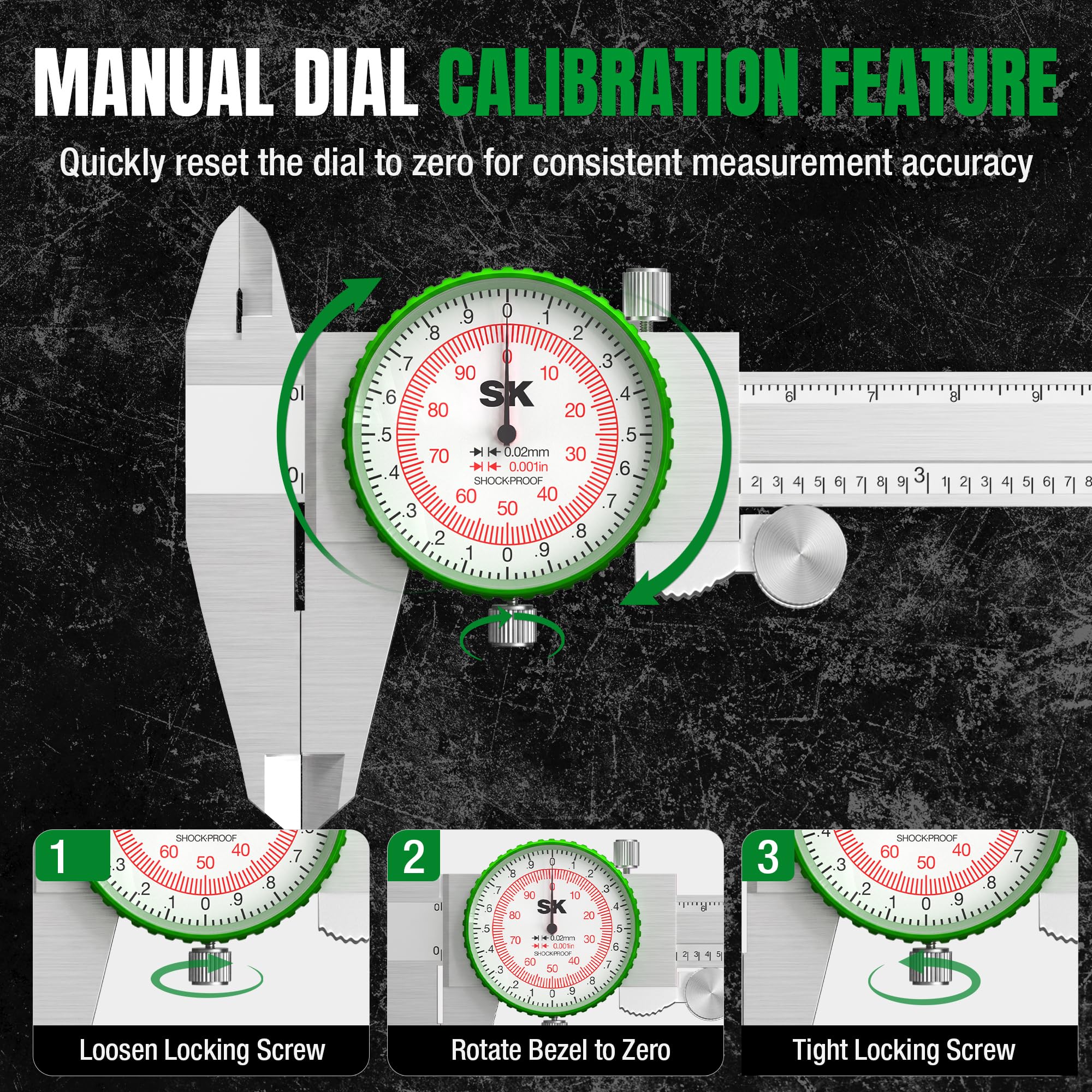 SK Dial Caliper - 6" Precision Measurement Tool -6
