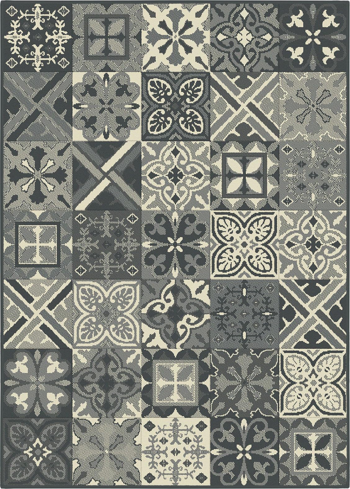 SrS Rugs® Luna Collection, Living Room Rugs, Hallway Runners, with Soft Smooth 8mm Pile. Contemporary Designs. Multi Colours, 3 Sizes (Cathedral Glass Grey, 80cm x 150cm)