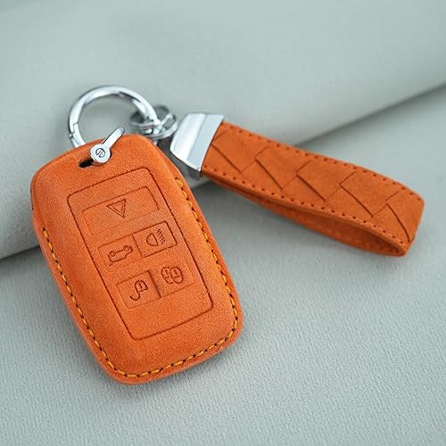 Miniatura 3 de ontto Funda de piel de ante suave y duradera, cálida, protector completo para Land Rover 2020 en adelante, carcasa inteligente para llave de coche