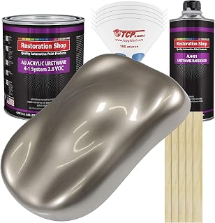 Restoration Shop - Arizona Bronze Metallic Acrylic Urethane Auto Paint - Complete Gallon Paint Kit - Professional Single Stage High Gloss Automotive, Car, Truck Coating, 4:1 Mix Ratio, 2.8 VOC