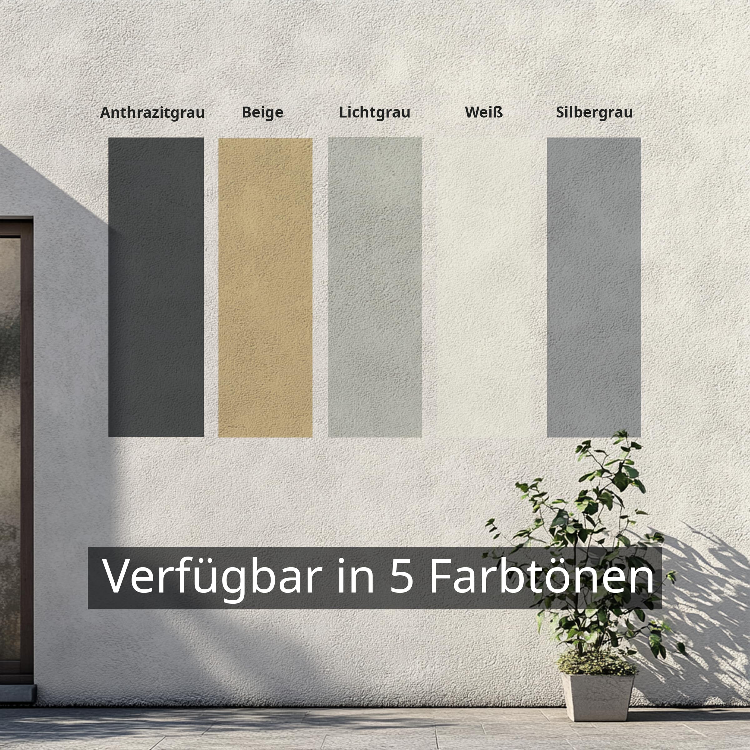 CAIRCON Fassadenfarbe – Wandfarbe & Sockelfarbe für Außen | Wetterfest & Atmungsaktiv | Anthrazitgrau - 750ml