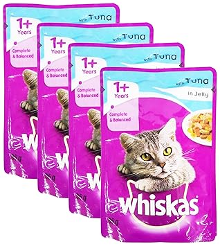 More Combo - Whiskas Wet Meal Adult Cat Food Tuna in Jelly, 85g (Pack of 4) Promo Pack