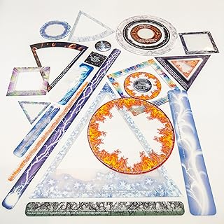 Guilt Free Gaming Spell Effects Template Set for D&D 5e - 25 Piece Acrylic Markers for AOE Spells - DND Pathfinder TTRPG