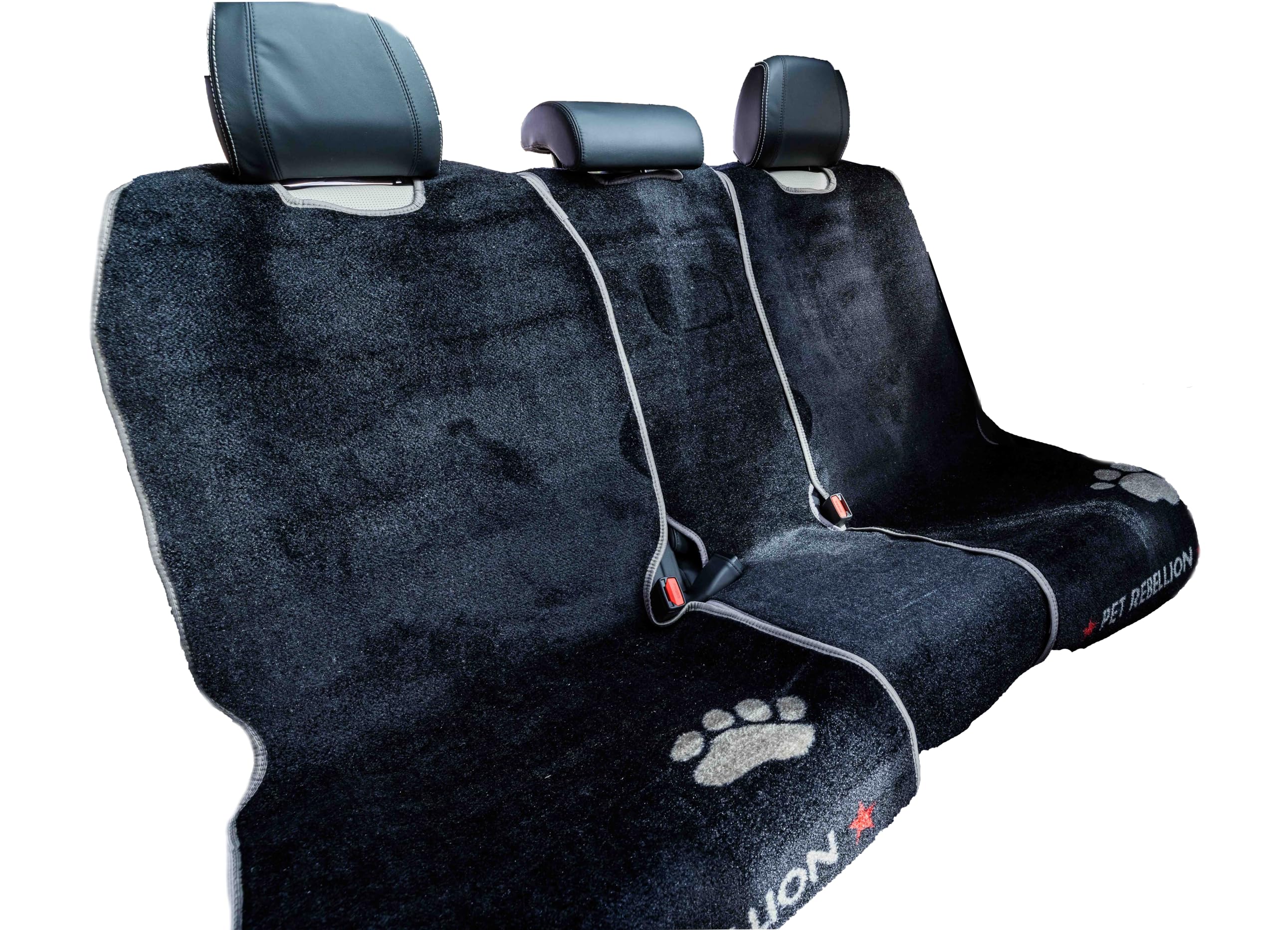 Pet Rebellion 3 x Car Seat Carpet Set | Universal, Absorbent, Non-Slip, Machine Washable, Car Seat Protector for Dogs | 140 x 57 cm