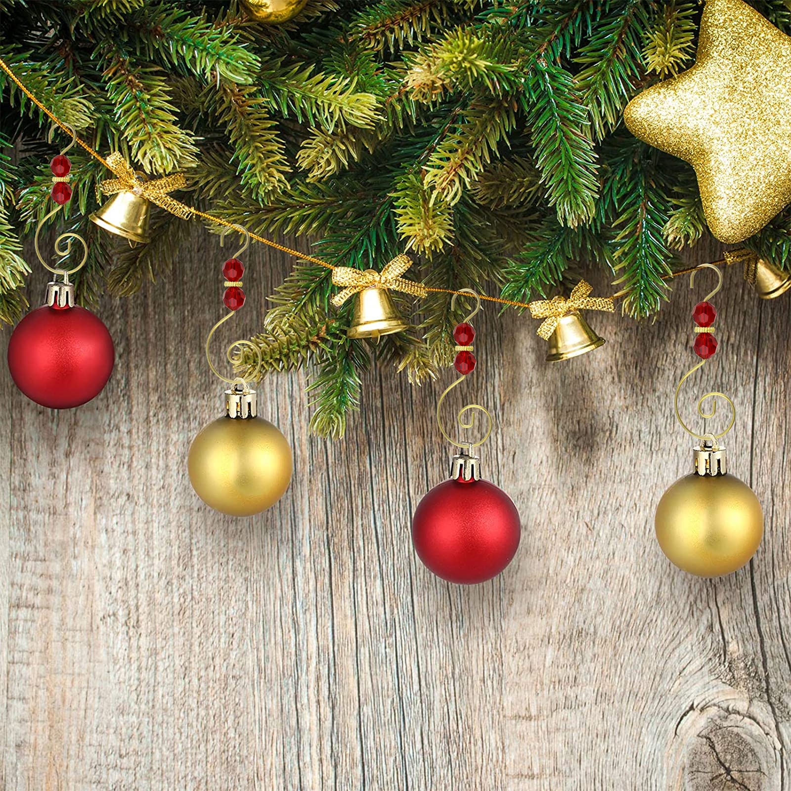 Amazon.co.jp: Moroborクリスマスオーナメントフック、30個の