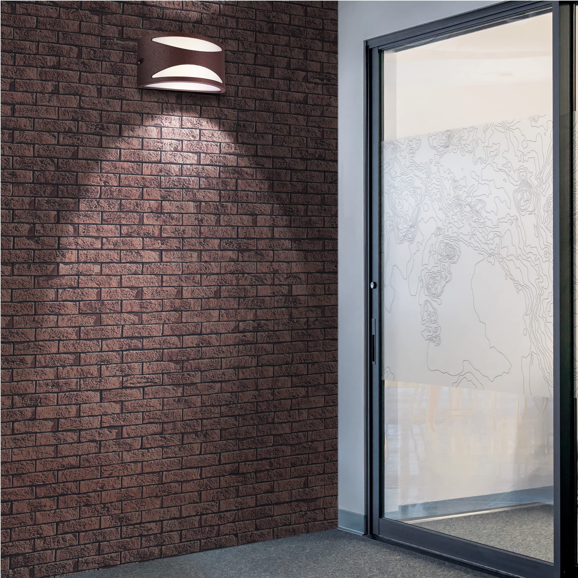 Image secondaire de Applique Murale Extérieure Moderne en Aluminium Marron Oxyde - Wonderlamp