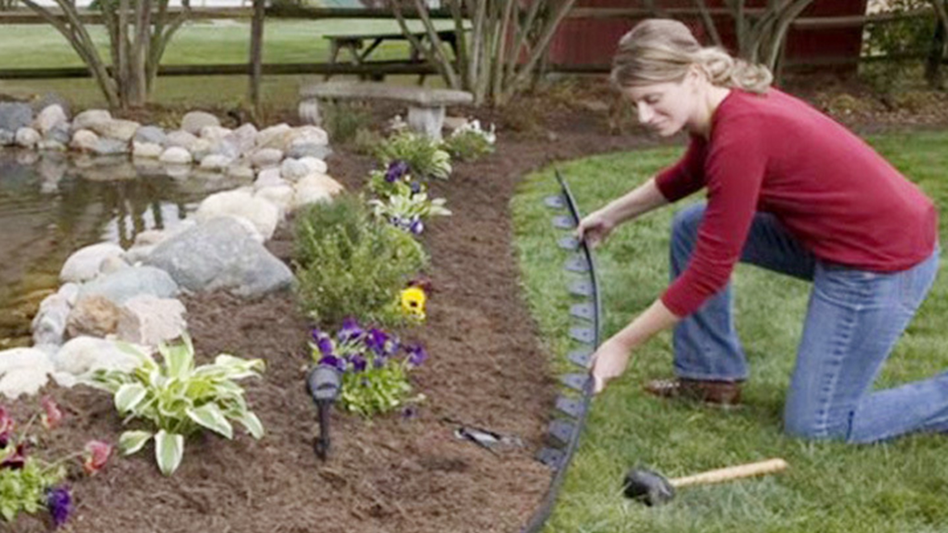 Amazon.com : Jiawu Landscape Edging Kit, 32.8ft with Anchoring