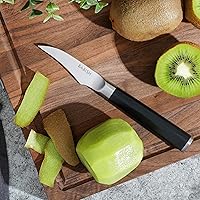 Vista 5 de Cuchillo de pelar y pico de pájaro Babish – Cuchillo de cocina de acero alemán de alto carbono 1.4116 – Herramienta de pelado y pelado de precisión