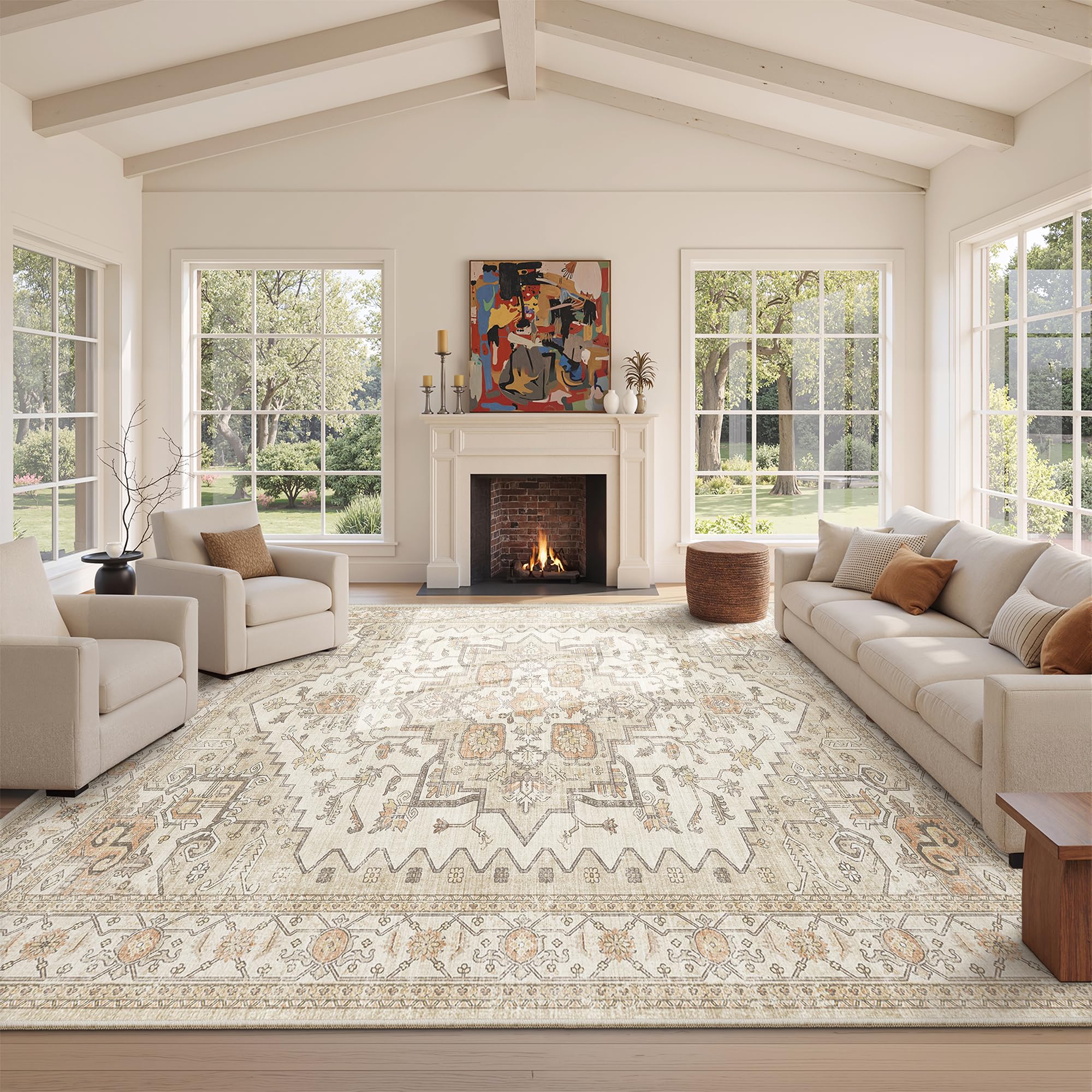 befbee 8x10 Area Rugs | Color: Gold