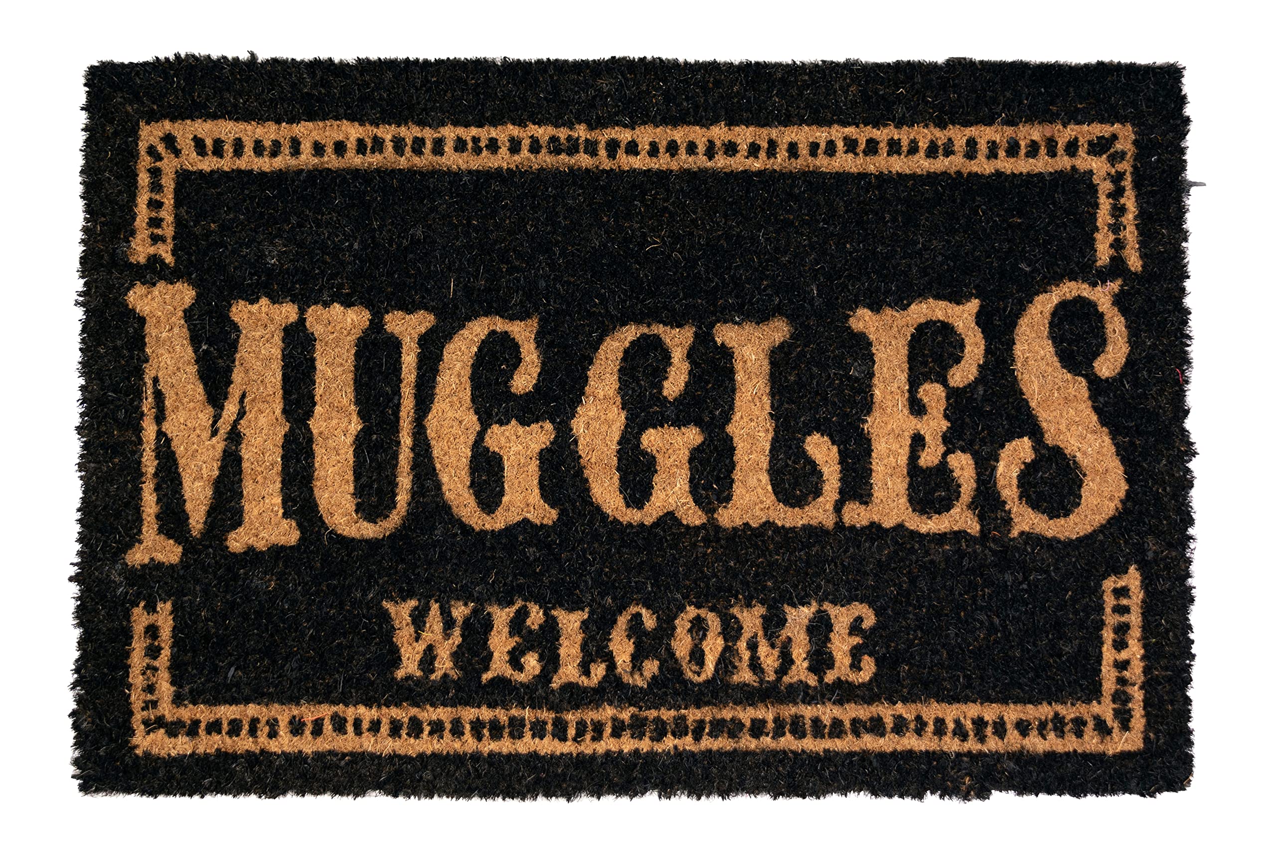 SD TOYS - Felpudo Entrada Harry Potter, Fibra de Coco, Antideslizante, Negro, 60 x 40 cm