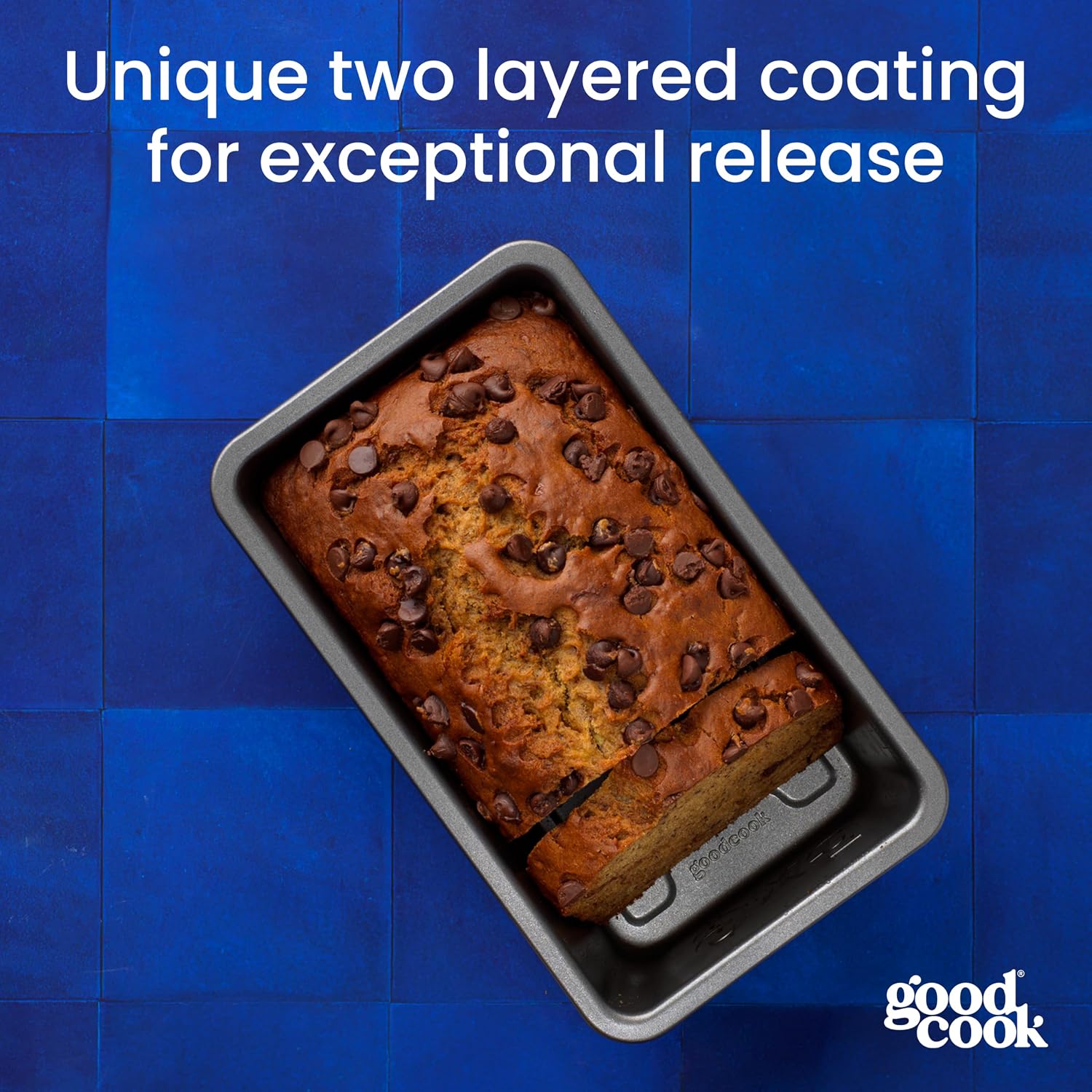 GoodCook PRO Loaf Pan Nonstick Carbon Steel Bakeware with Easy-Clean Non-Stick Coating, Oven & Dishwasher Safe Pan for Breads Pound Cakes Banana Breads & More, 9 x 5-Inch, Gray