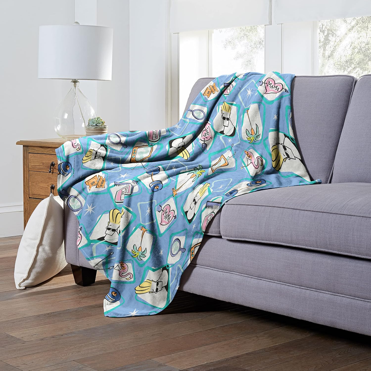 Northwest Cartoon Network - Johnny Bravo Silk Touch Throw Blanket, 50" x 60", All Things Johnny Bravo