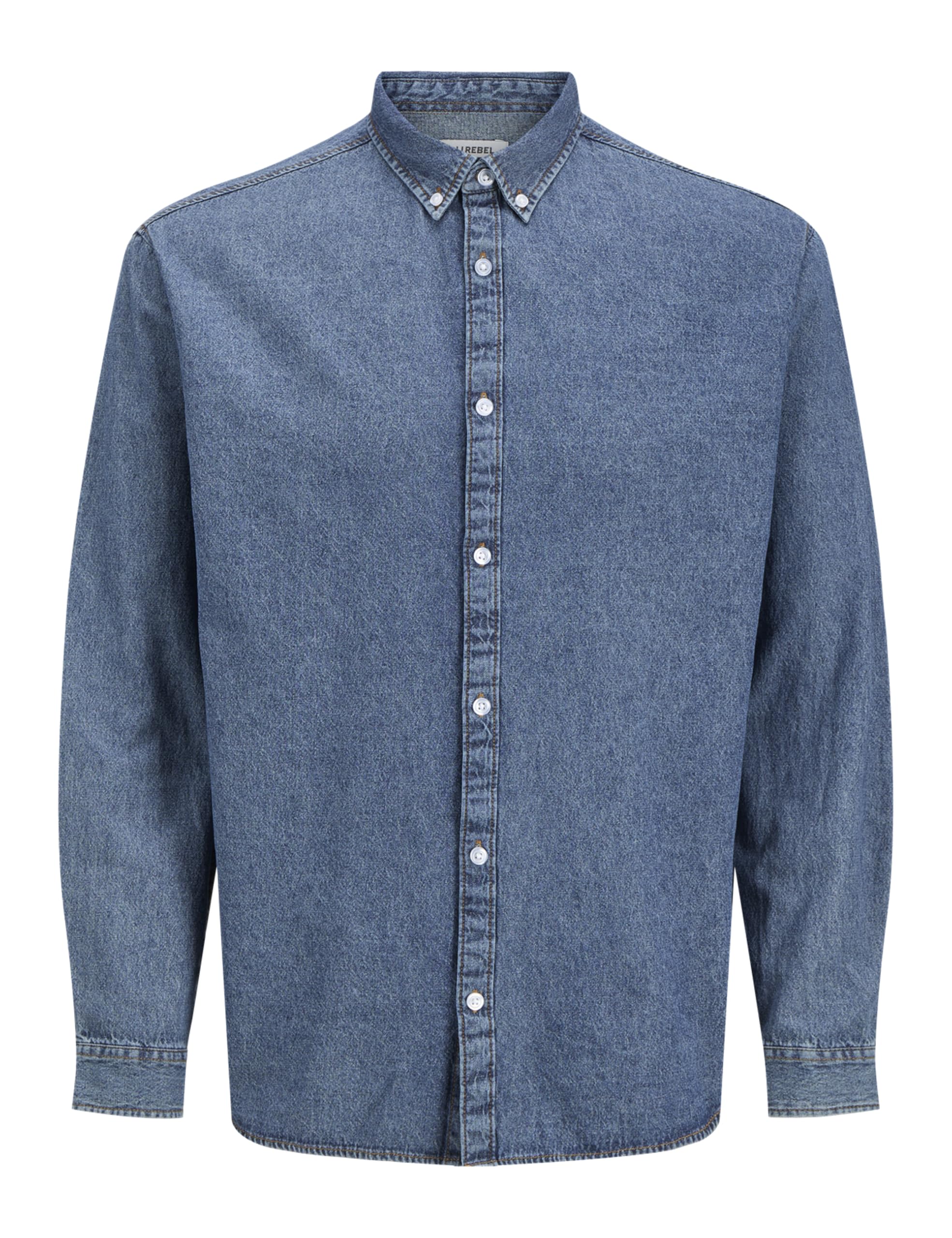 JJ rebel Jrebavan Shirt Ls, Medium Blue (Medium Blue Denim), M