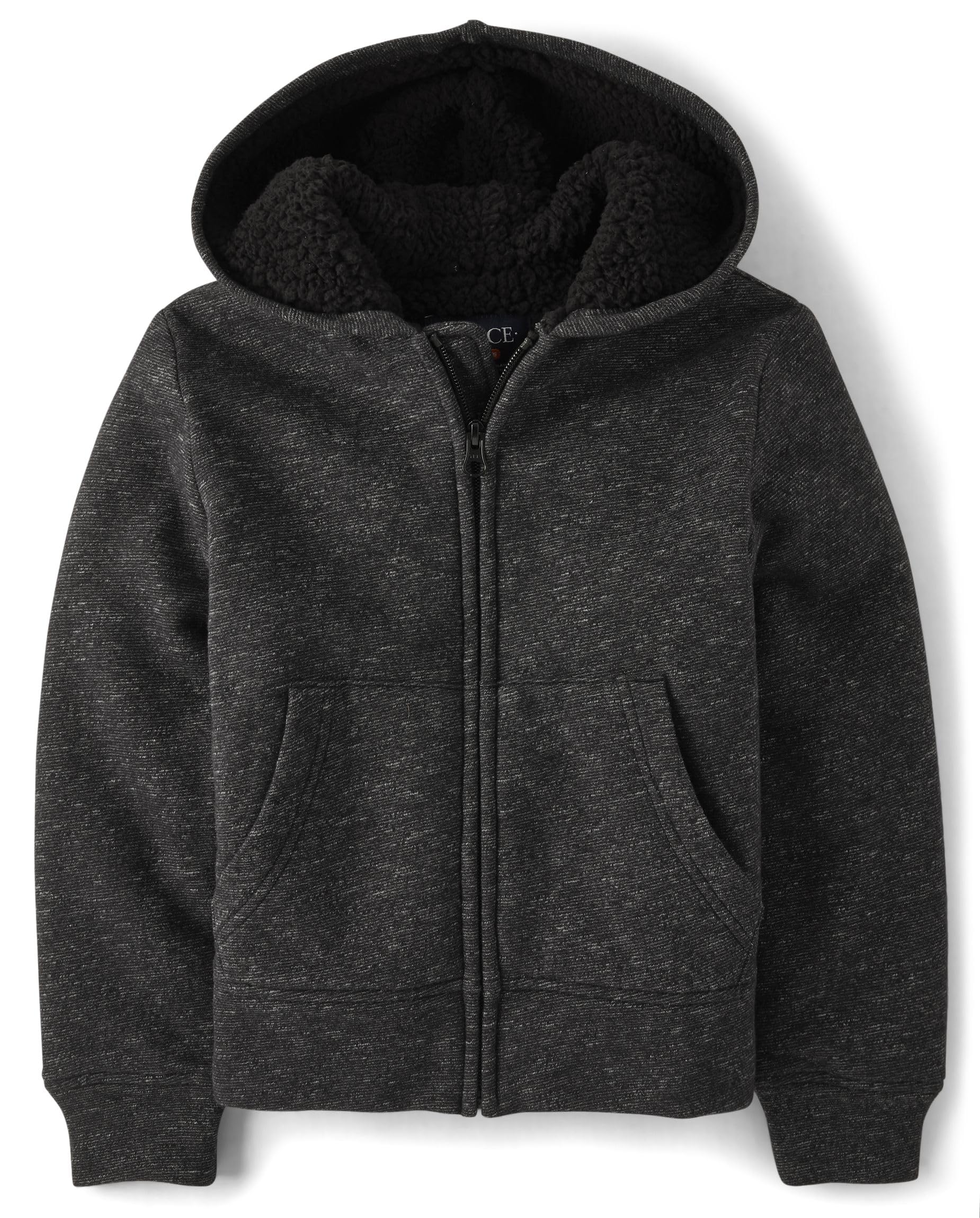 The Children's Place boys Long Sleeve, Sherpa Lined, Zip-front Hoodie Sweatshirt