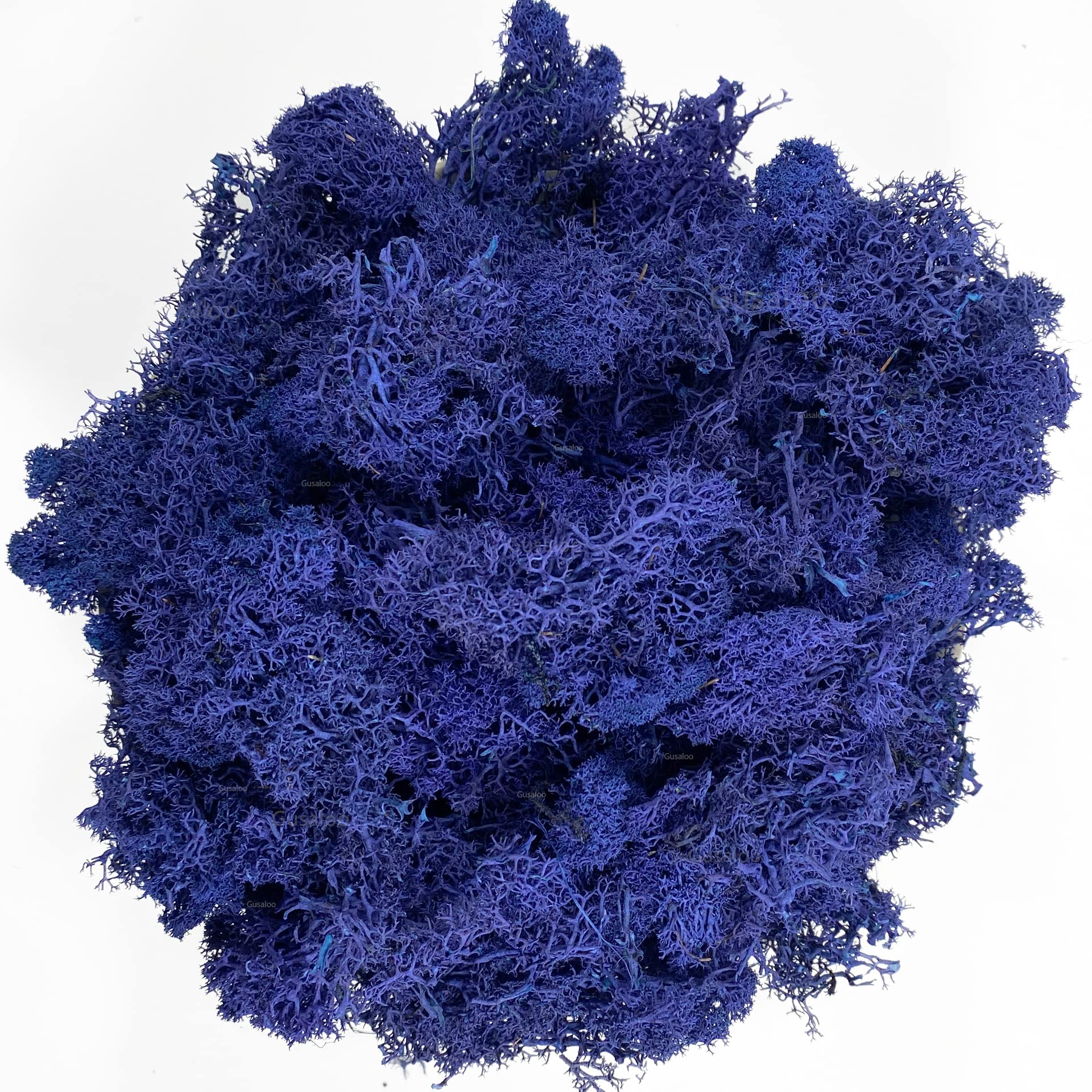 GusalooMoss 3.5OZ Preserved Artificial Moss Natural Fresh Green Moss for Craft Arts Floral Project Wall Decor Table Decor Wedding Centerpieces Garden Terrariums Decoration - Dark Blue