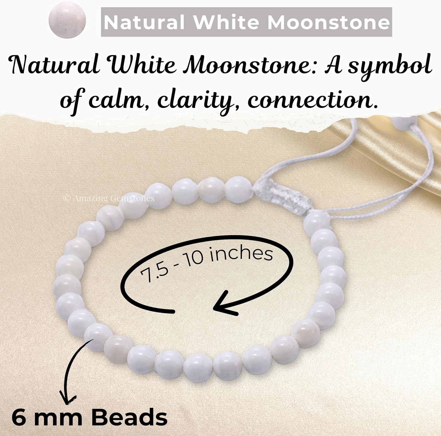 Amazing Gemstone Crystal Agate Bracelet, Gifts For Men and Women - Protection Healing Crystal Bracelet - 6mm Gemstone Beaded Adjustable Bracelet, Pulseras Para Hombres Mujer Stocking Stuffers