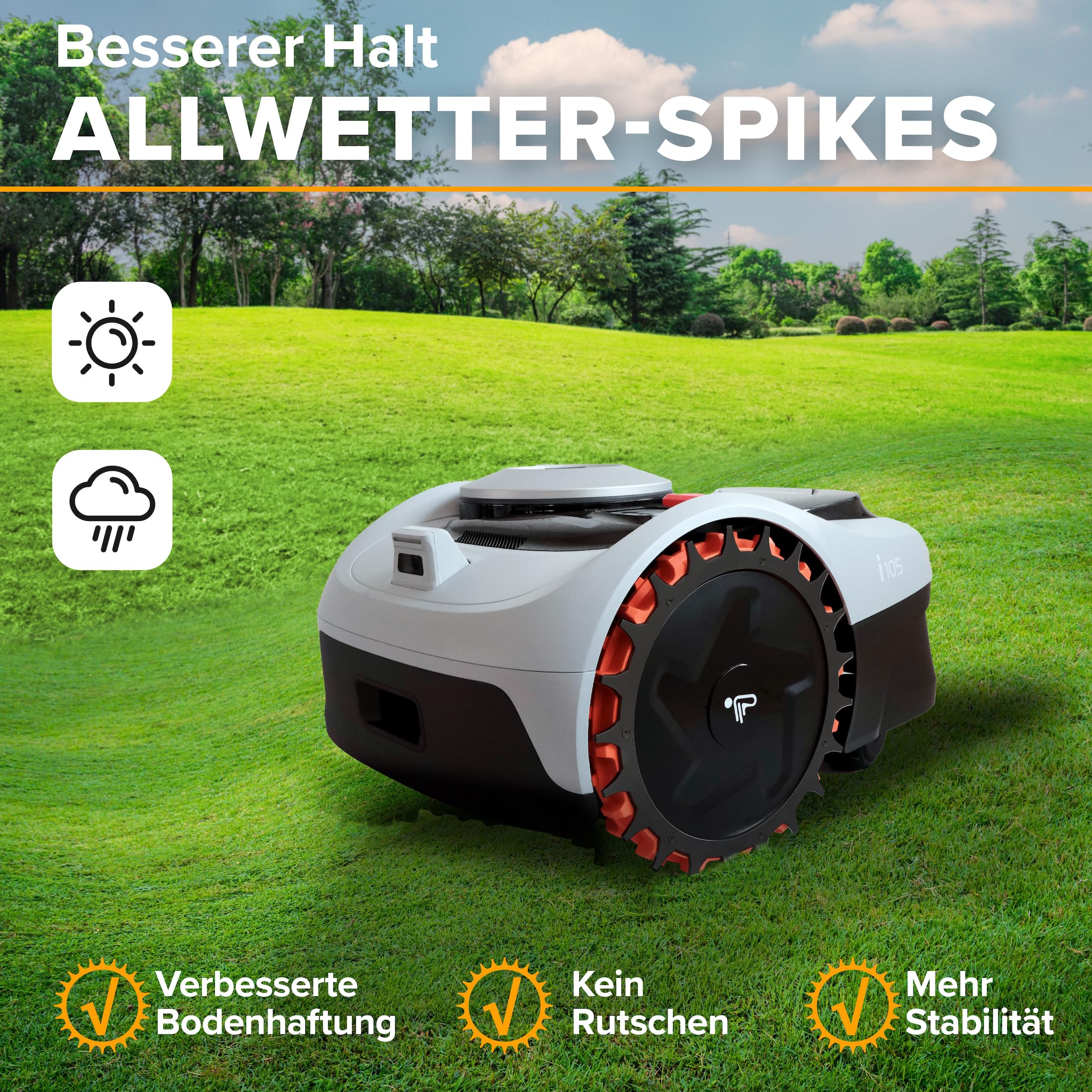 ROBO Claws® Stainless Steel Spikes Navimow i105E - Image 2