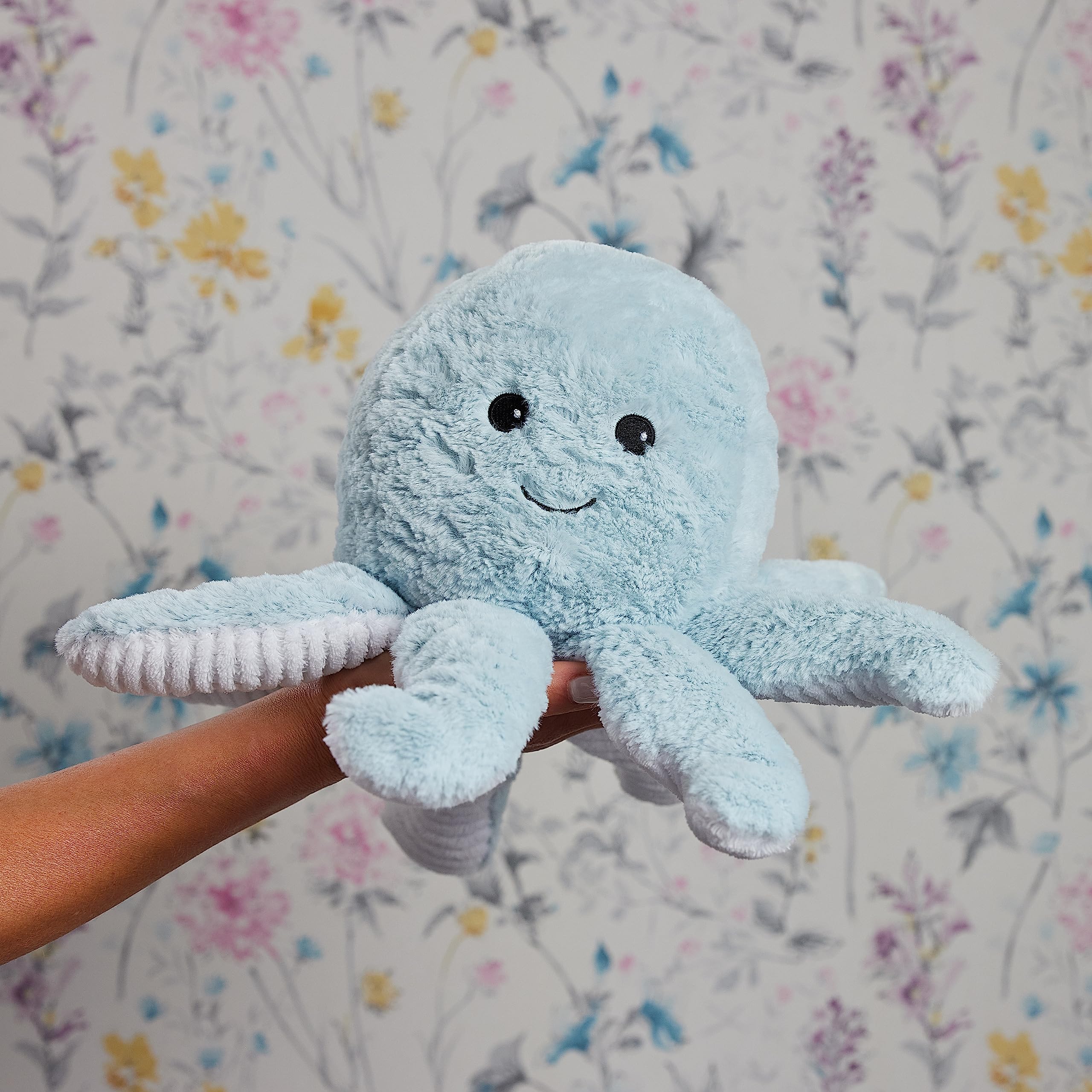 Warmies Peluche Polpo Pesato Utilizzabile nel Microonde con Profumo di Lavanda Francese, Borsa di Grano Caldo o Freddo per un fresco relax e un caldo sollievo