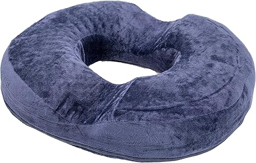 Miniatura 3 de Cojín ortopédico de gel para asiento de dona con espuma viscoelástica infundida y gel refrescante para coxis, hemorroides, ciática y próstata,