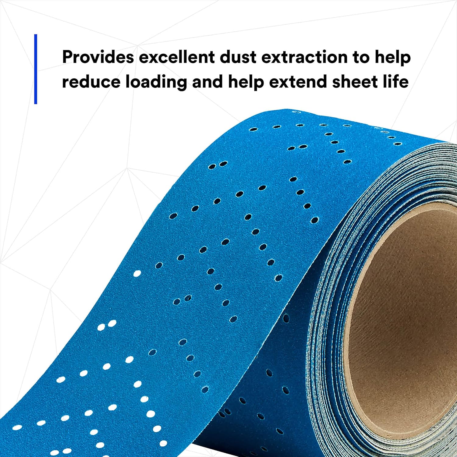 3M Hookit Blue Abrasive Sheet Roll, 36187, Multi-Hole, 2.75 in x 13 yd, 80+ Grade, Automotive Sanding Roll Sandpaper for Coating Removal, Body Repair, Auto Sanding