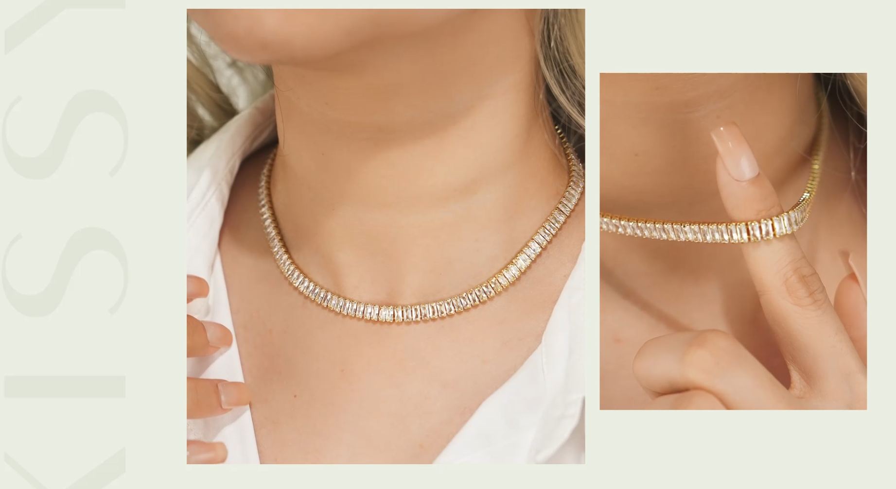 Amazon.com: KissYan Gold Tennis Necklace for Women, 14K Gold