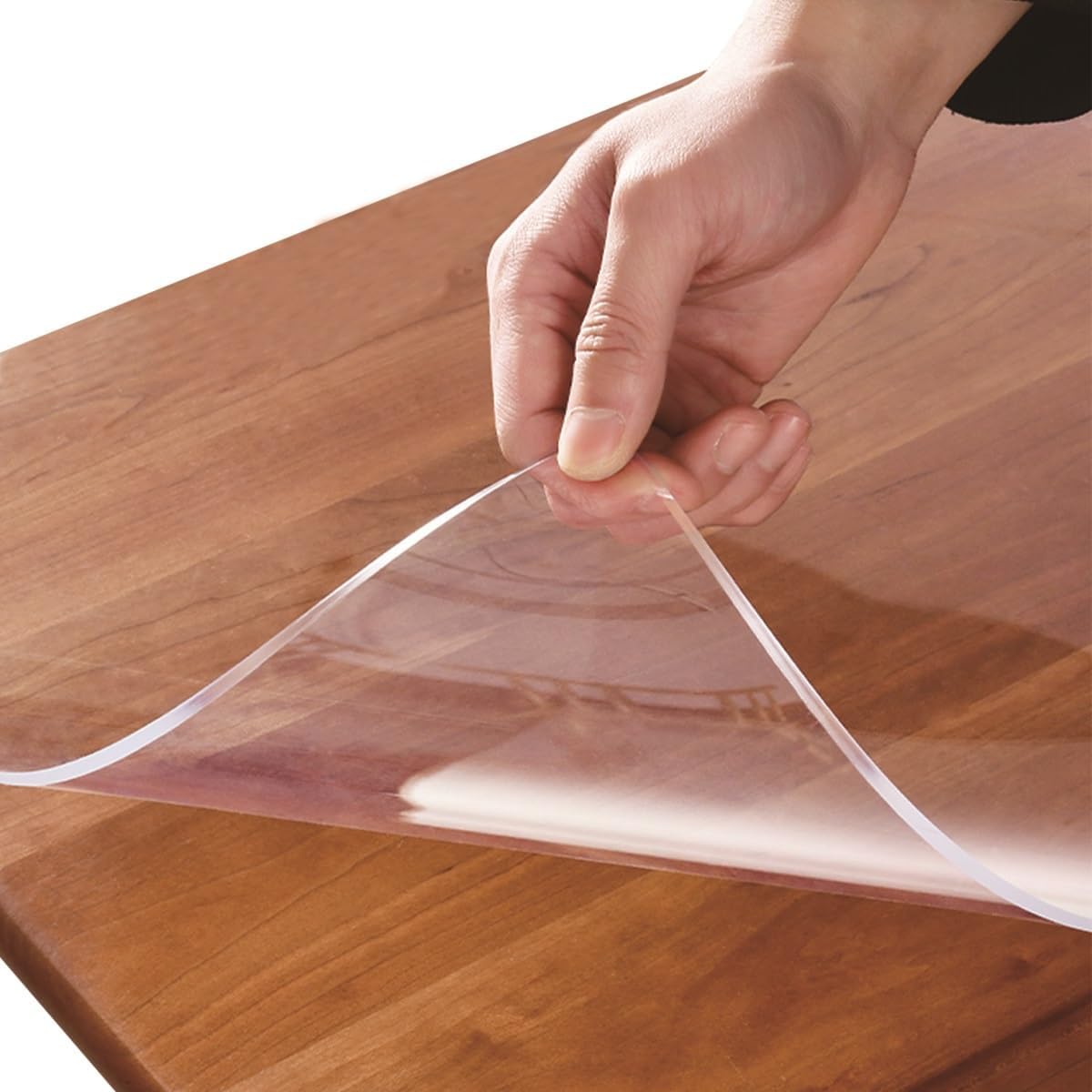 20x60 1.5mm Thick Transparent Table Protector Crystal PVC Table Pad Desk Cover Protector Plastic Desk Mat Vinyl Cloth for Writing Desk Coffee Sofa Dining Conference Table Heat Resistant